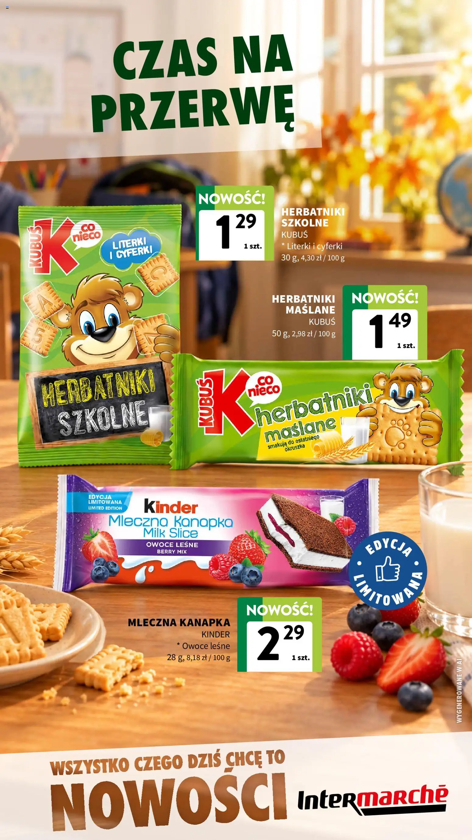 Intermarche gazetka - Nowości od 14.10.2026 | Strona: 2 | Produkty: Kubuś, Owoce leśne, Herbatniki, Owoce