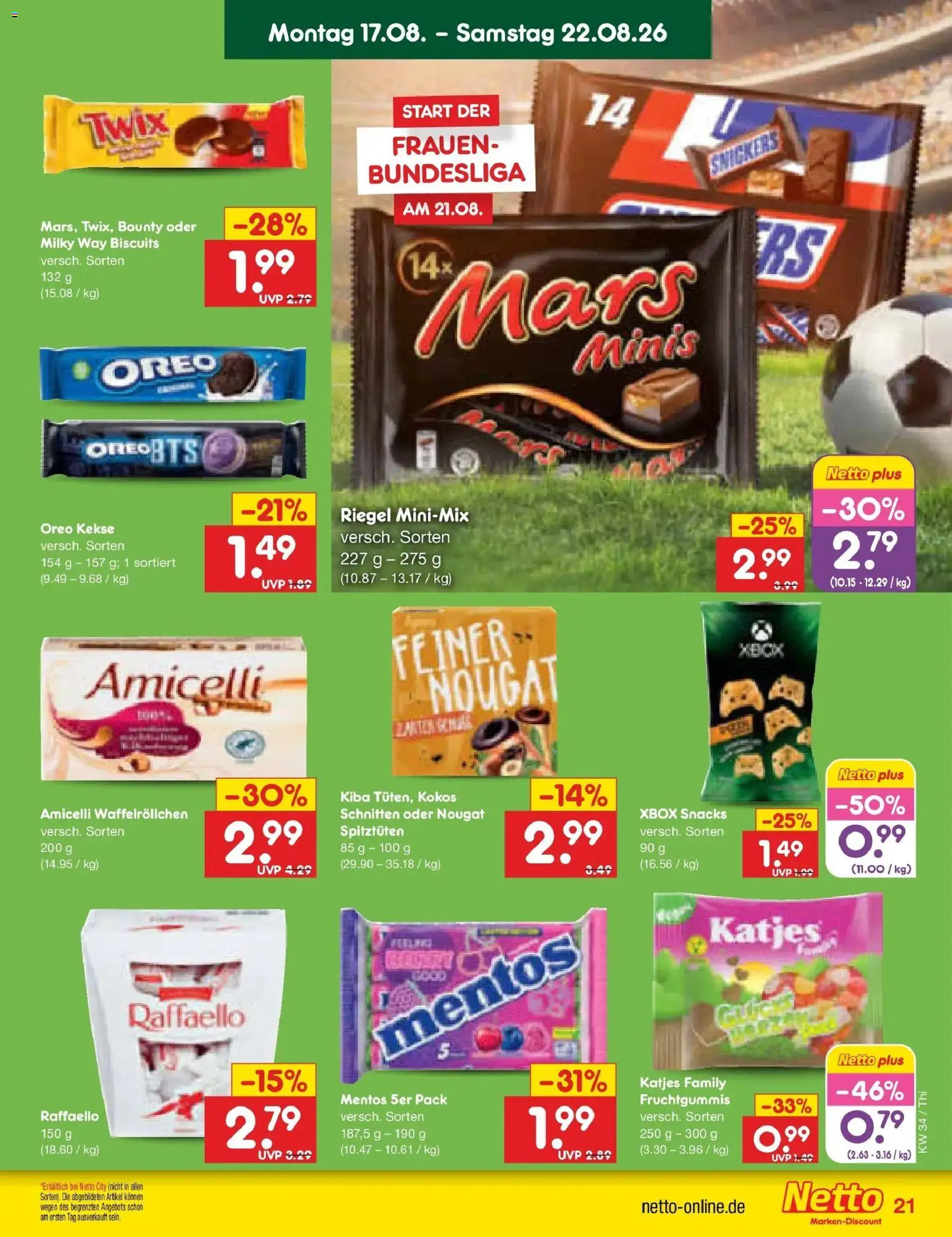 Netto Marken-Discount Prospekt Thiendorf (ab 17.08.2026) » Angebote | Seite: 27 | Produkte: Xbox, Raffaello, Snickers, Twix