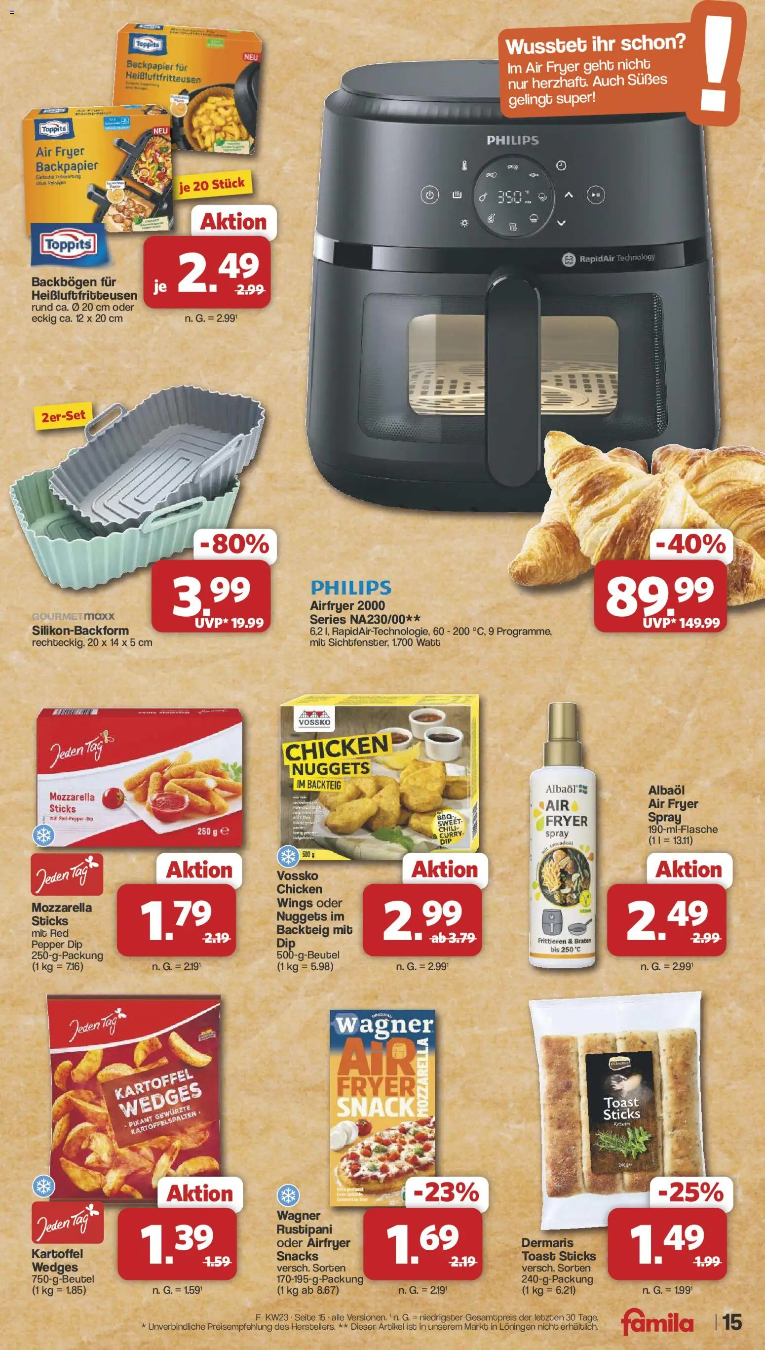 Famila Nordwest Prospekt – gültig ab 01.06.2026 | Seite: 15 | Produkte: Philips, Toast, Mozzarella, Chili