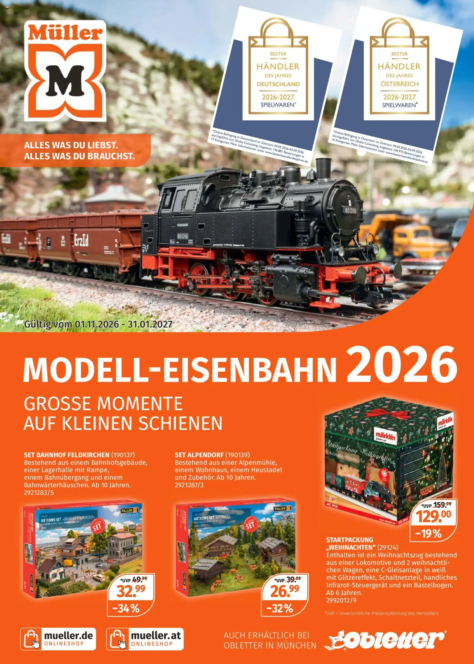 Müller Eisenbahnkatalog 2026/27 – gültig ab 01.11.2026 | Seite: 1