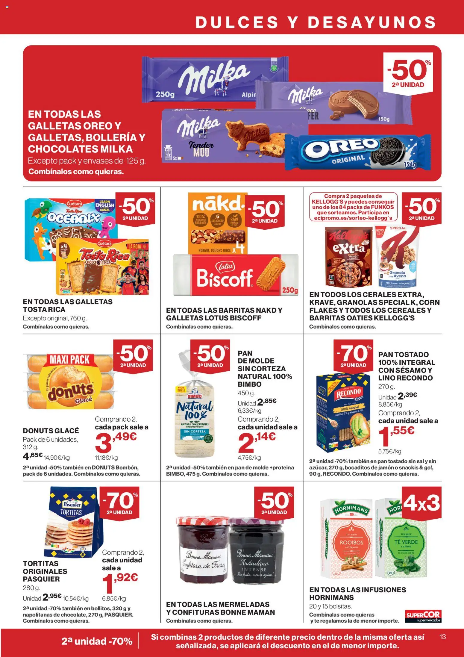 Supercor folleto │ válido desde el 10/09/2026 | Página: 13 | Productos: Cereales, Galletas Lotus, Dulces, Azúcar
