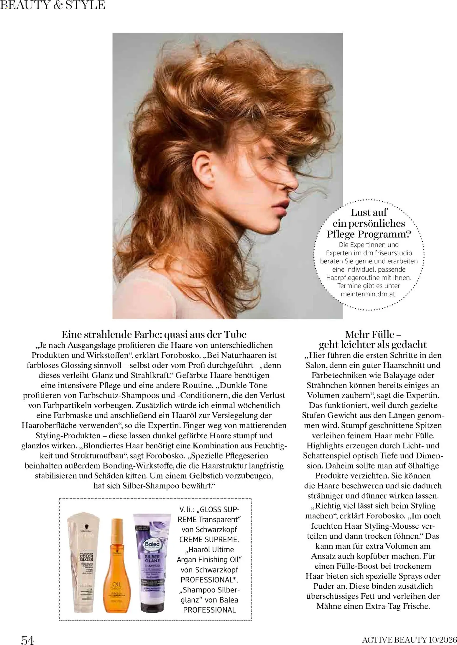 dm drogerie markt Magazin October 2026 gültig ab 01.10.2026 | Seite: 54 | Produkte: Gewicht, Puder, Haaröl, Creme