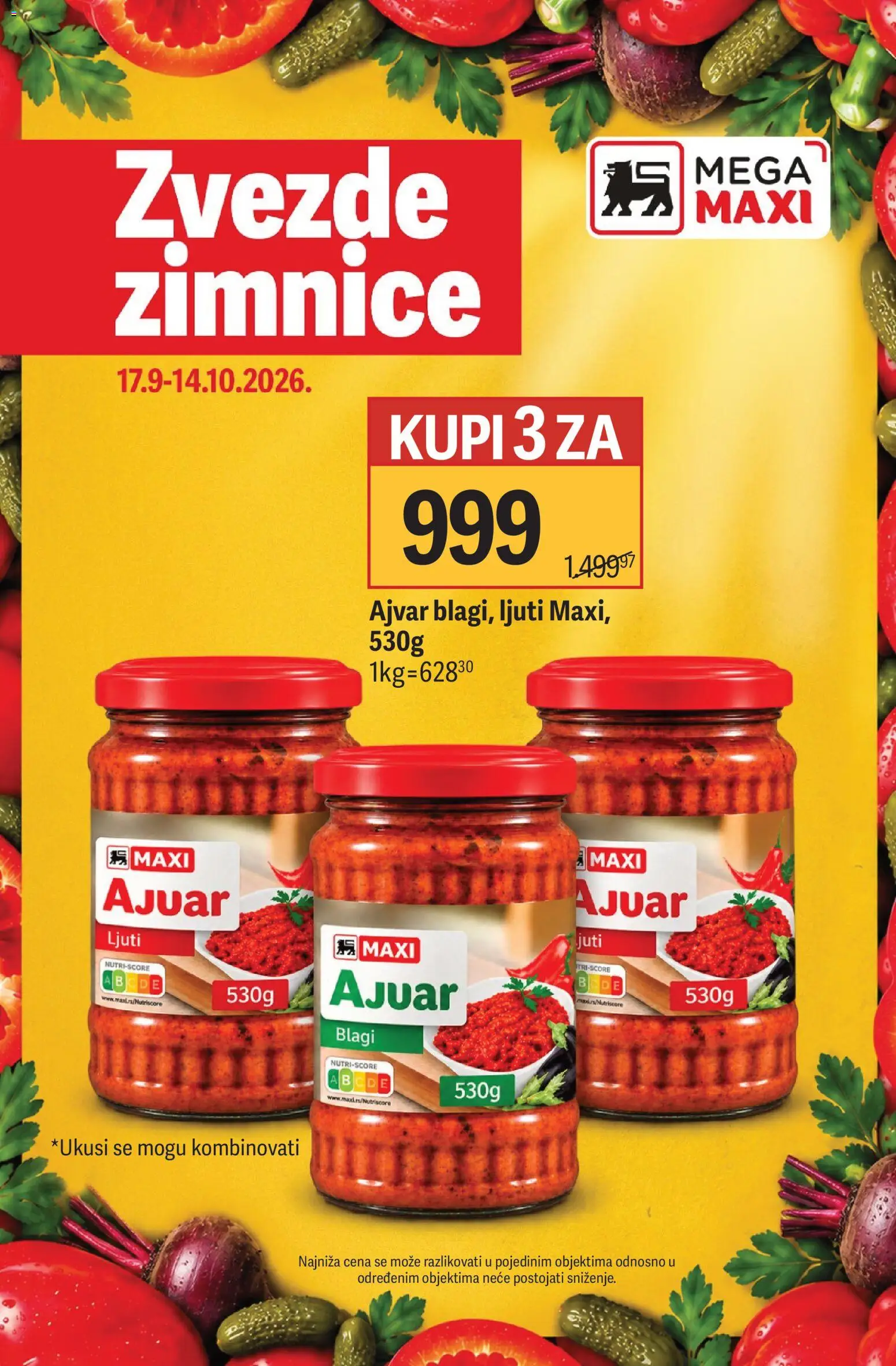 Mega Maxi katalog - važi od 17.09.2026 | Strana: 1 | Proizvode: Ajvar
