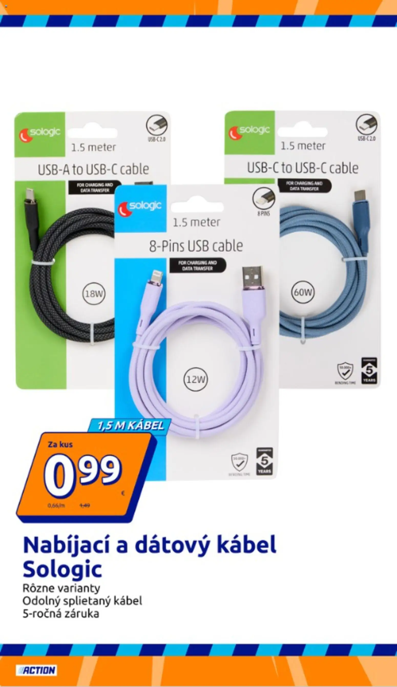 Nové Action akcie – leták je platný od 02.09.2026 | Strana: 14 | Produkty: Kábel, USB