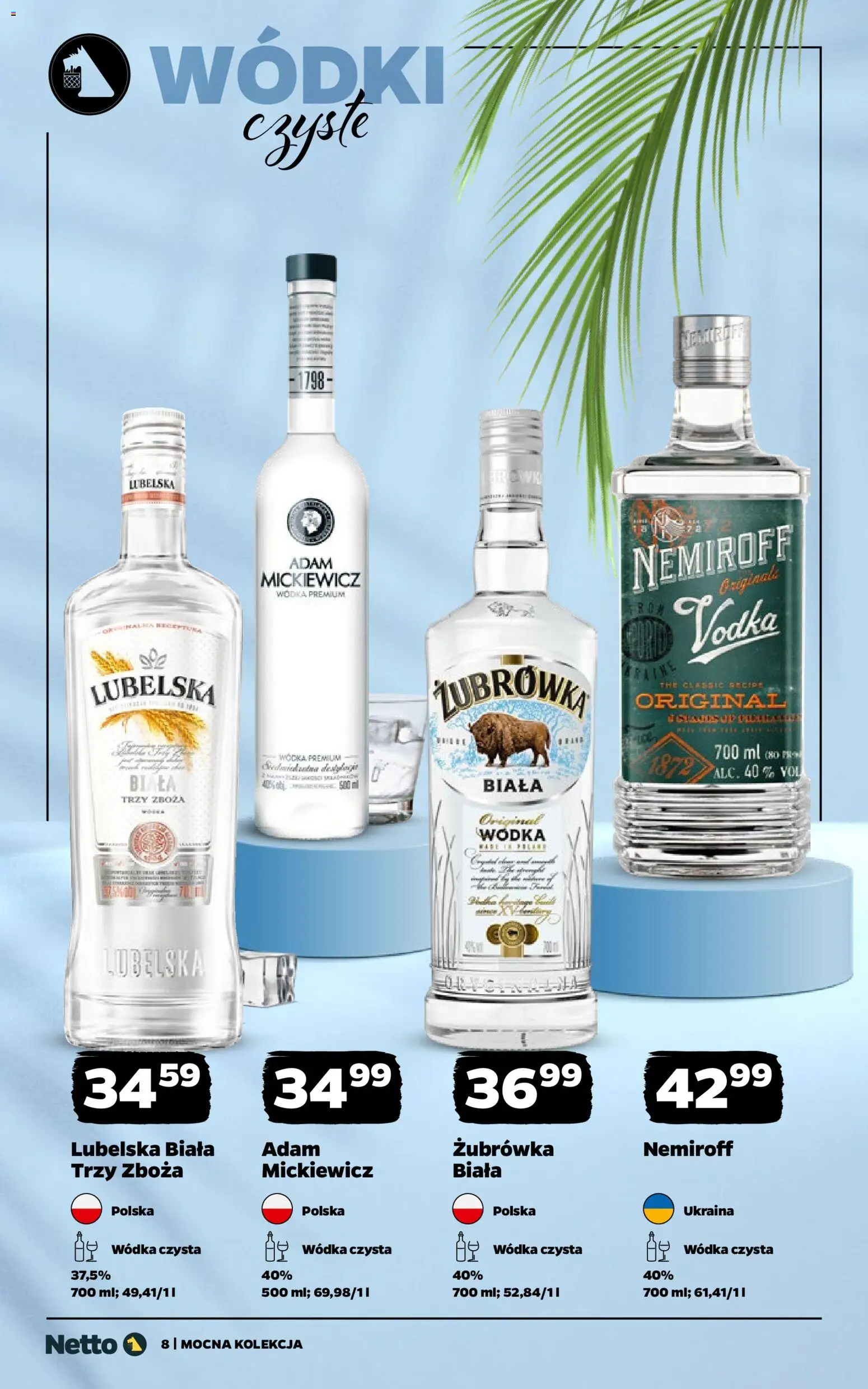 Netto gazetka - Mocne alkohole od 03.08.2026 | Strona: 8 | Produkty: Żubrówka, Vodka, Wódka