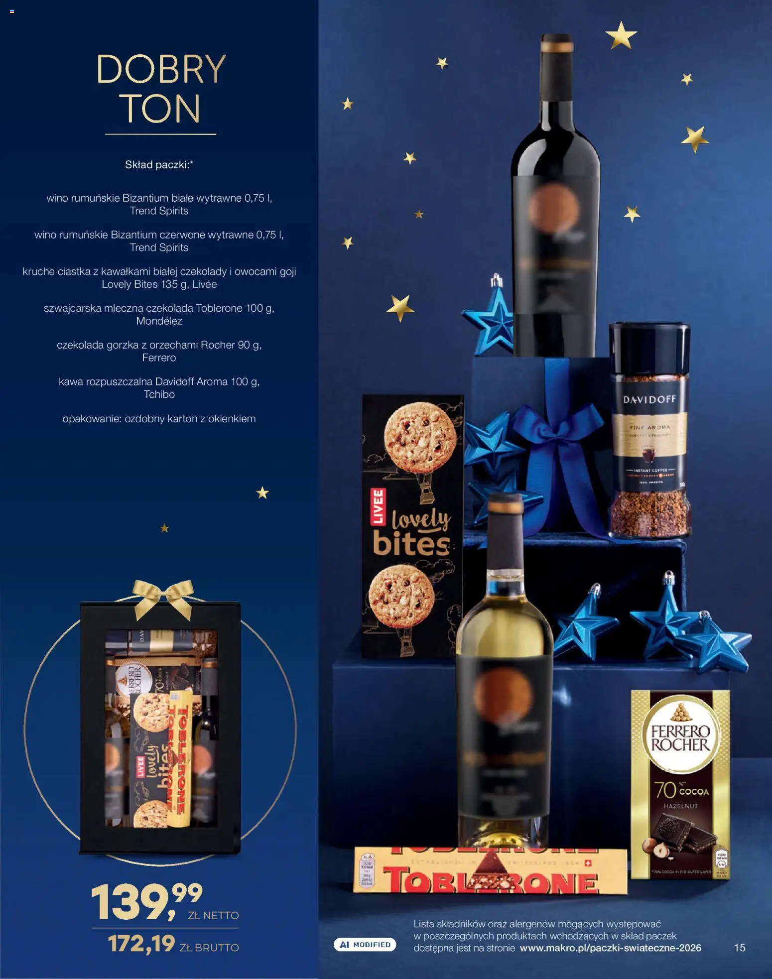 Makro gazetka - Świat prezentów od 01.11.2026 | Strona: 15 | Produkty: Toblerone, Pączek, Czekolada, Ciastka