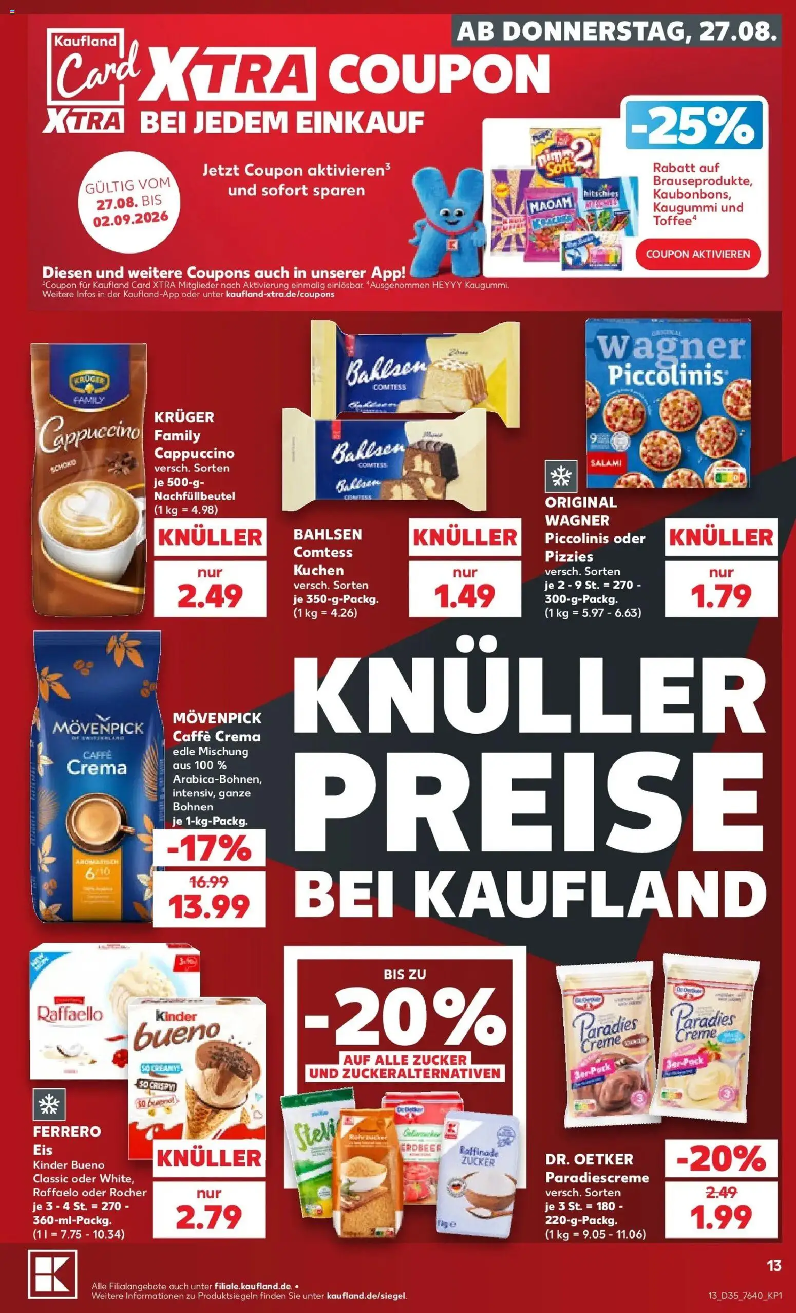 Prospekt Kaufland ab 24.08.2026 » Angebote Online zum Blättern | Seite: 24 | Produkte: Kaugummi, Zucker, Salami, Kuchen