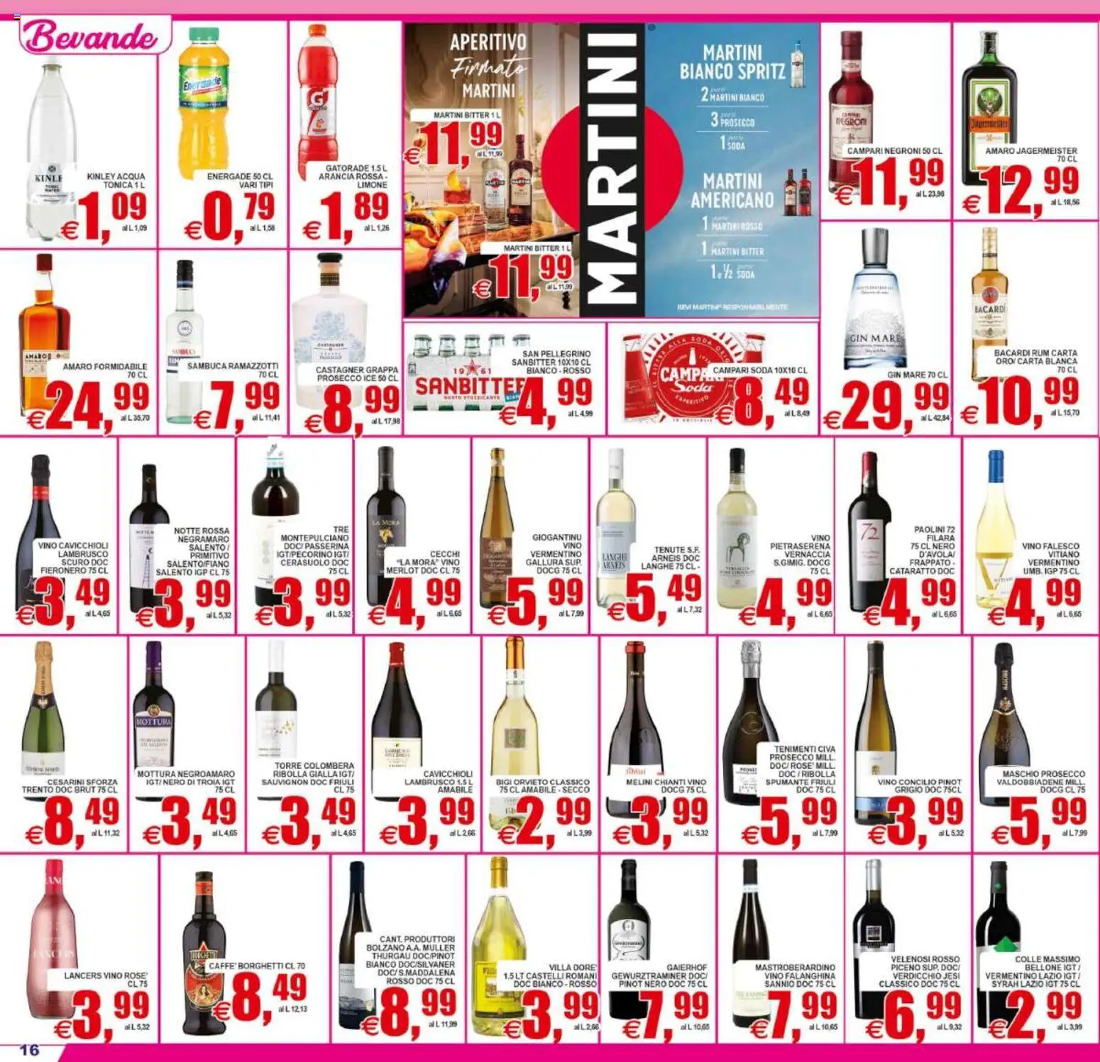 Volantino Pewex del 02/09/2026 | Pagina: 16 | Prodotti: Bacardi, Martini Bianco, Jägermeister, Spumante