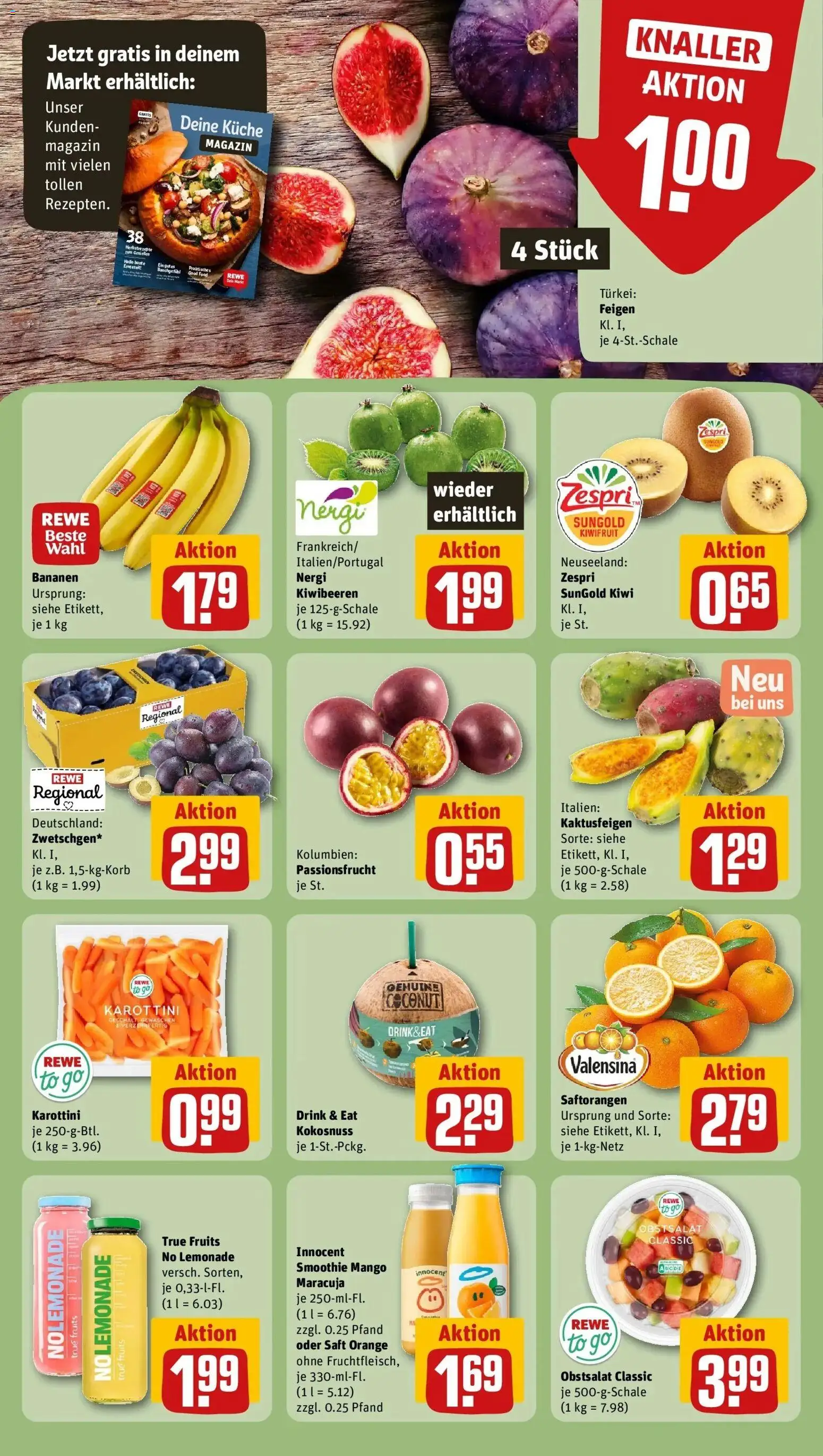 REWE Prospekt ab 07.09.2026 zum Blättern » Angebote | Seite: 6 | Produkte: Küche, Valensina, Mango, Saft