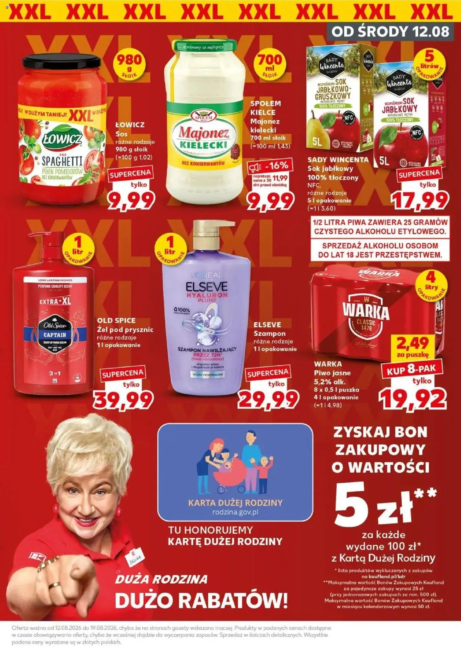 Kaufland gazetka - Super Piątek od 14.08.2026 - od jutra PDF | Strona: 15 | Produkty: Spaghetti, Sok, Szampon, Majonez