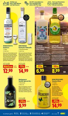 Lidl Wein & Spirituosen ab 01.09.2026 gültig | Seite: 13 | Produkte: Rum, Vanille, Birne, Gin