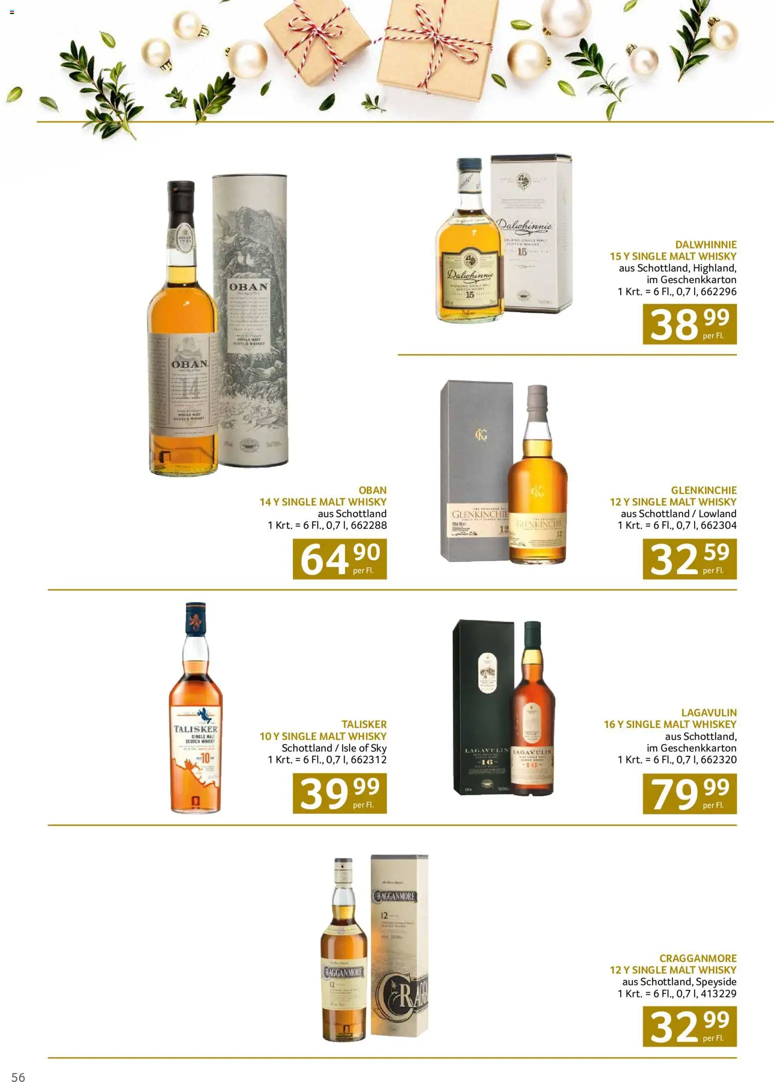 Transgourmet Christmas gültig ab 12.10.2026 | Seite: 56 | Produkte: Whiskey