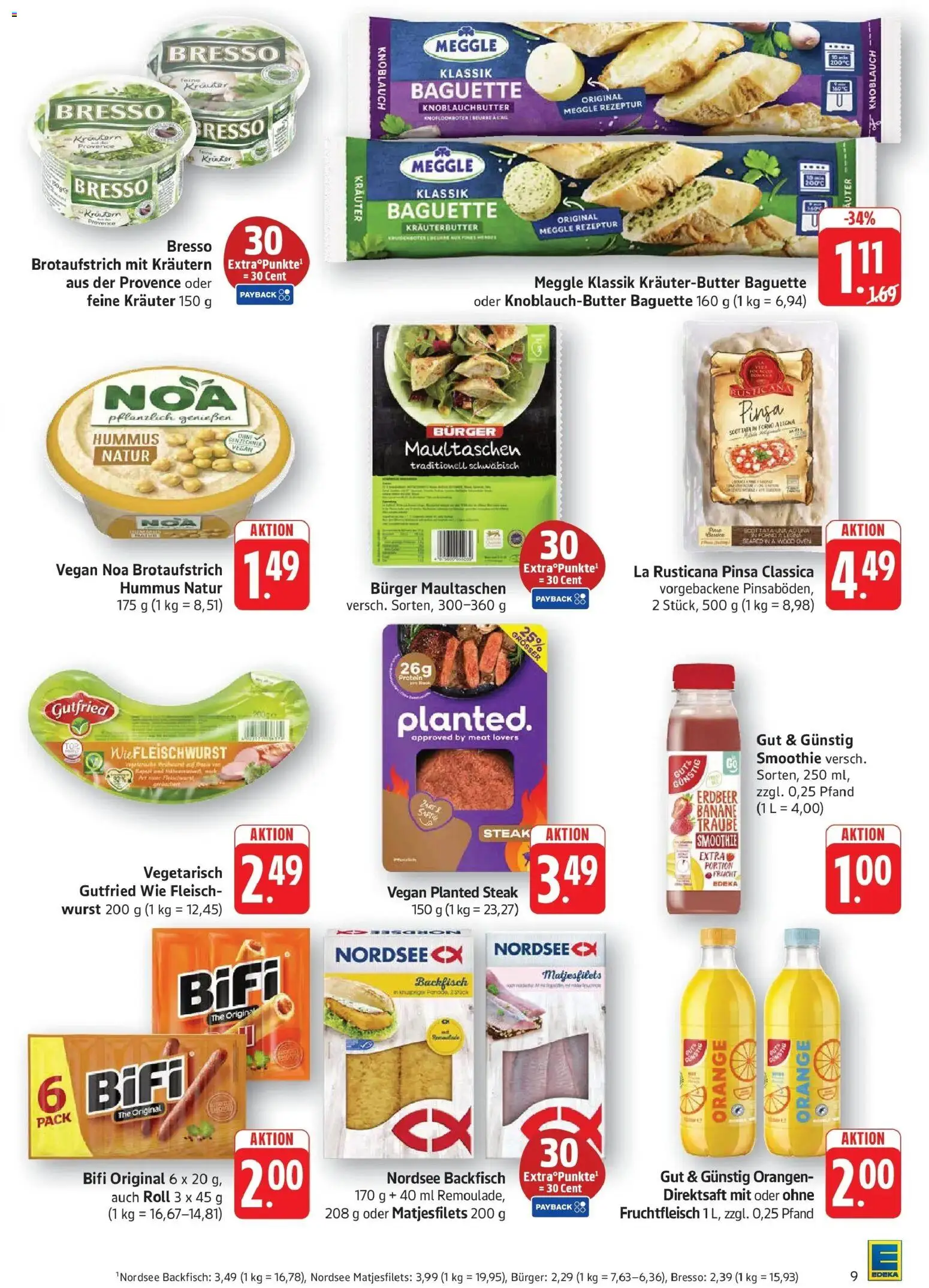 E center Prospekt Göppingen (ab 24.08.2026) zum Blättern | Seite: 9 | Produkte: Orangen, Bresso, Wurst, Knoblauch