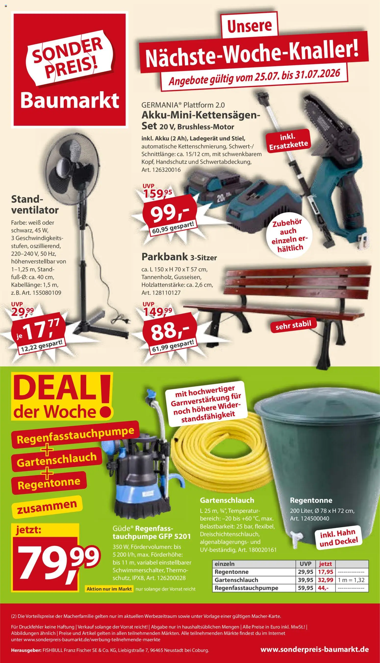Sonderpreis Baumarkt Prospekt – gültig ab 18.07.2026 | Seite: 16 | Produkte: Ventilator, Ladegerät