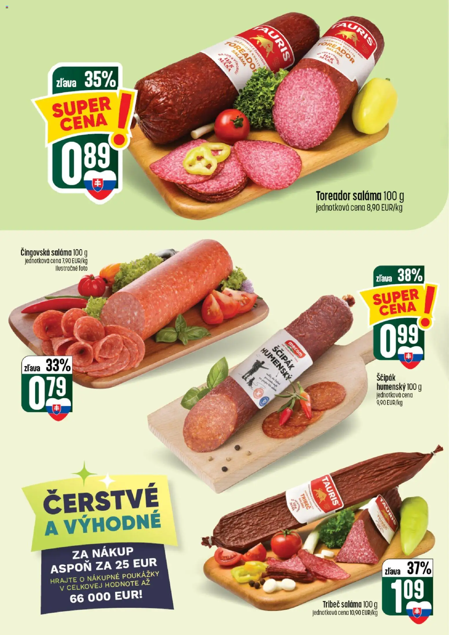 Nové COOP Jednota akcie – leták je platný od 13.08.2026 | Strana: 12 | Produkty: Saláma