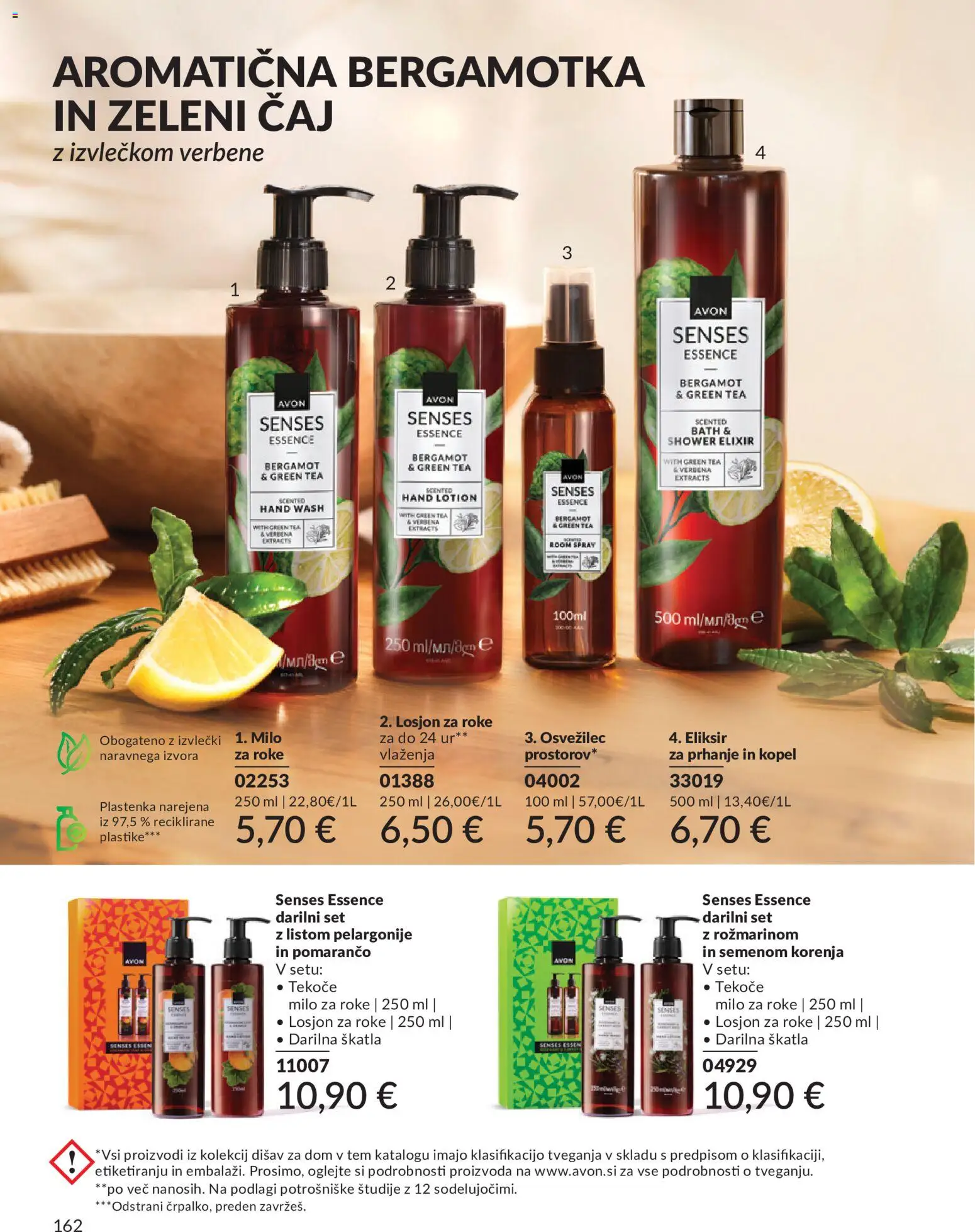 Novi Avon katalog ponudbe – veljaven od 01.08.2026 | Stran: 162 | Izdelki: Tekoče milo, Zeleni čaj, Skatla, Milo