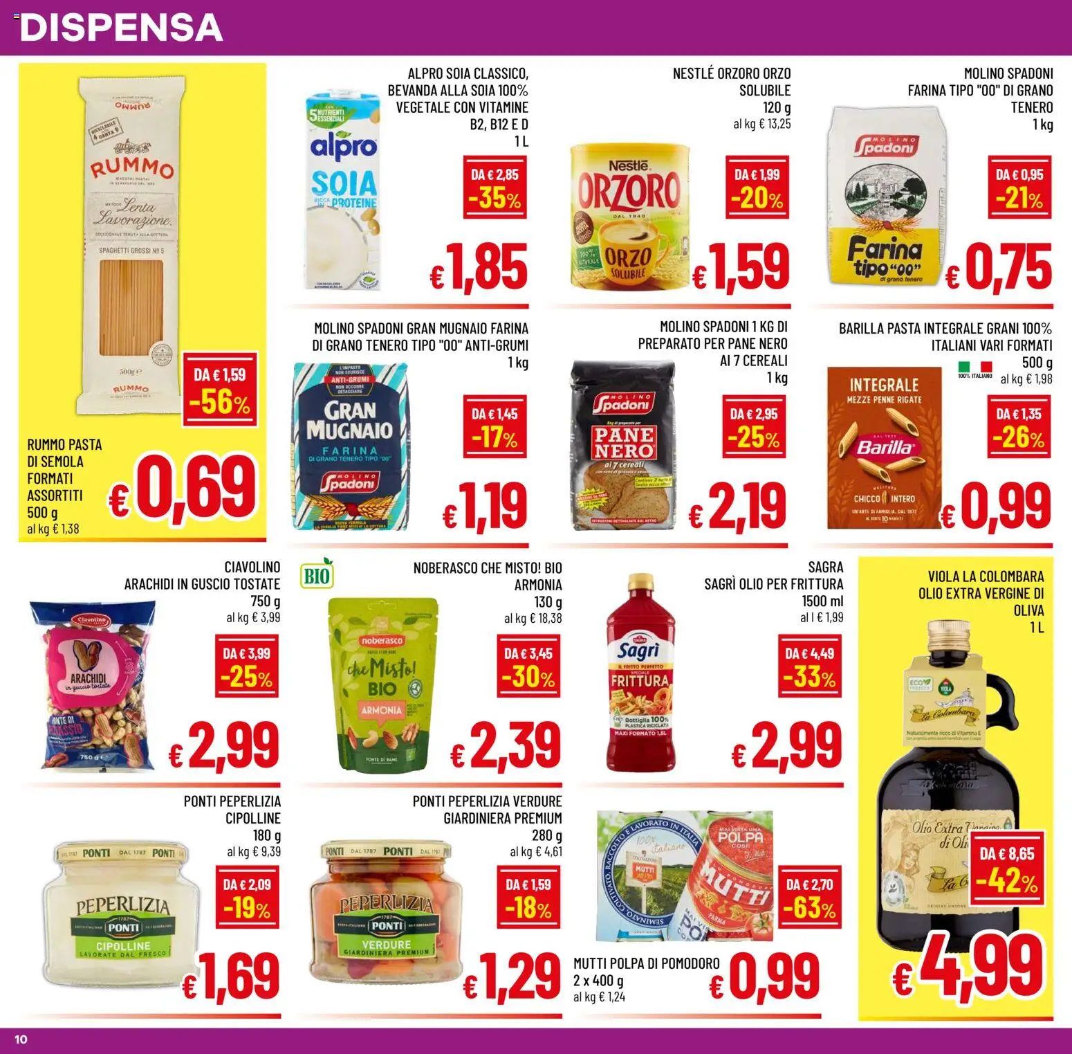 Volantino A&O del 30/09/2026 | Pagina: 10 | Prodotti: Pane, Rummo, Pasta, Olio extra vergine