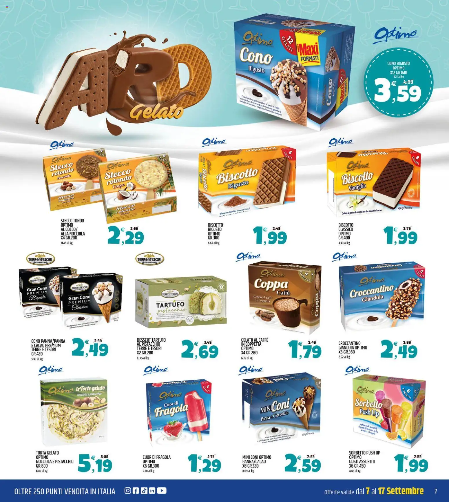Volantino ARD Discount del 07/09/2026 | Pagina: 7 | Prodotti: Tartufo, Pistacchio, Cacao, Torta gelato