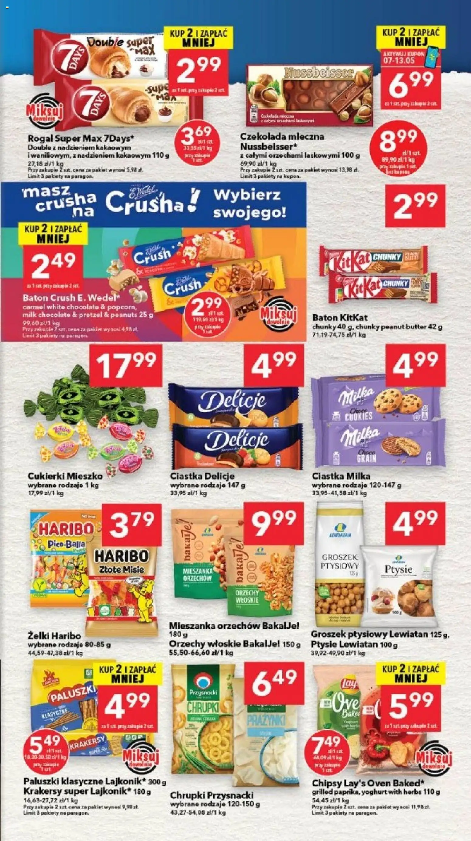 Lewiatan gazetka - Gdańsk od 07.05.2026 | Strona: 5 | Produkty: Baton, Czekolada, Ciastka, Orzechy