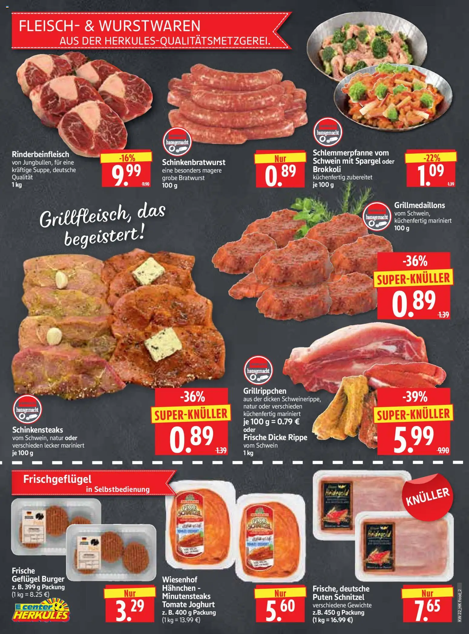 HERKULES Prospekt – gültig ab 26.05.2026 | Seite: 2 | Produkte: Hahnchen, Spargel, Schnitzel, Fleisch
