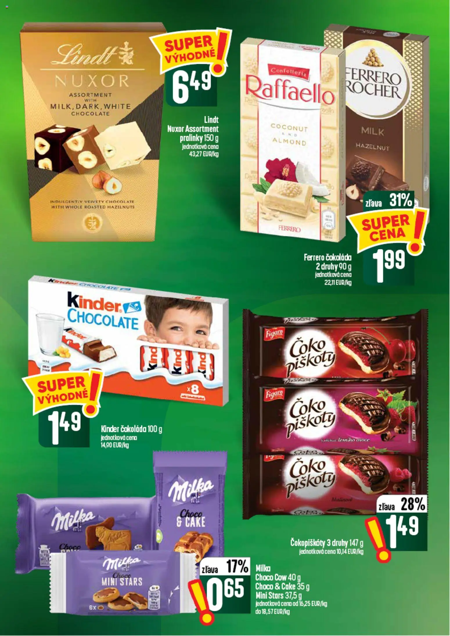 Nové COOP Jednota akcie – leták je platný od 03.09.2026 | Strana: 41 | Produkty: Piškóty, Kinder, Raffaello, Ferrero Rocher