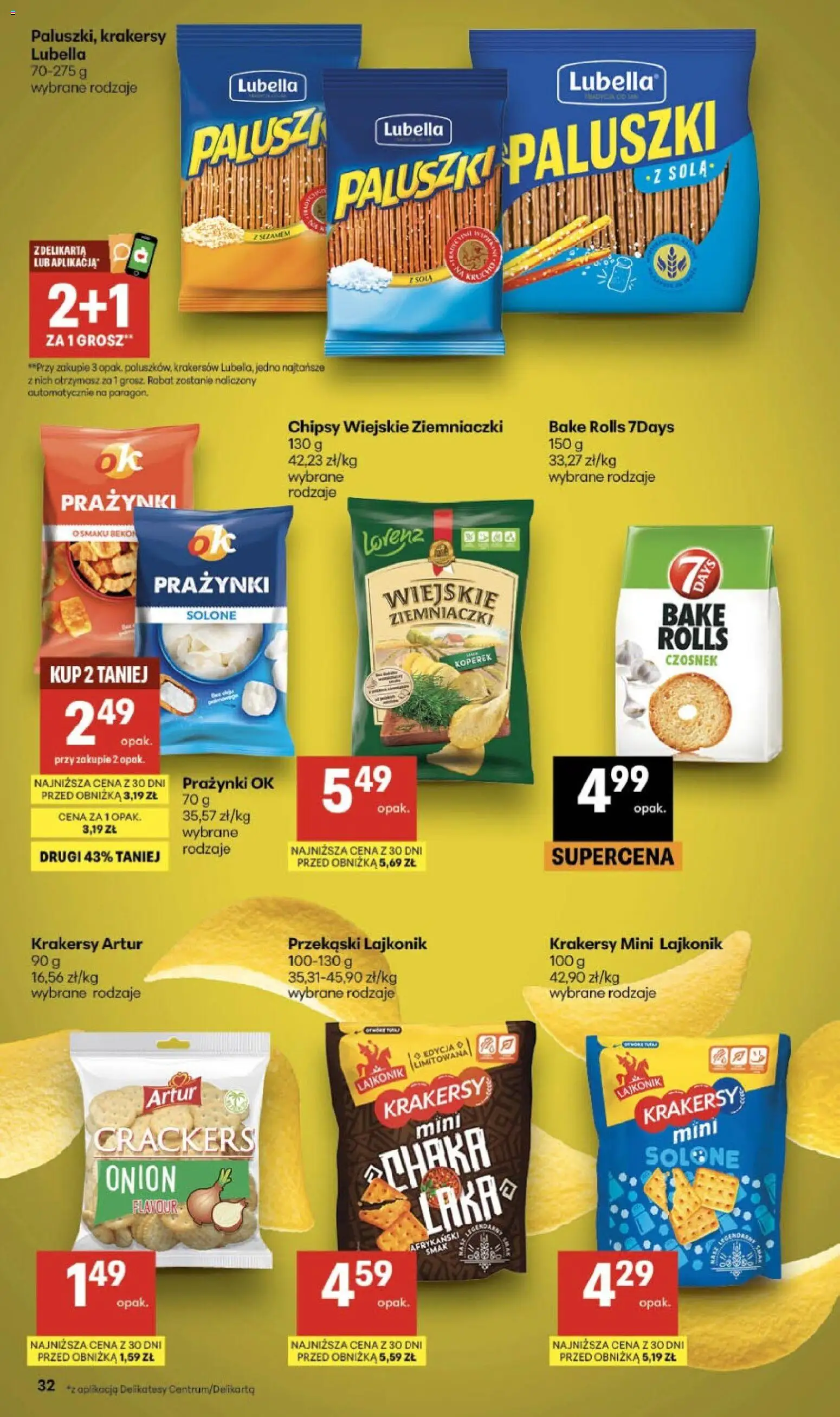 Delikatesy Centrum gazetka od 30.07.2026 | Strona: 32 | Produkty: Koperek, Chipsy, 7days, Krakersy