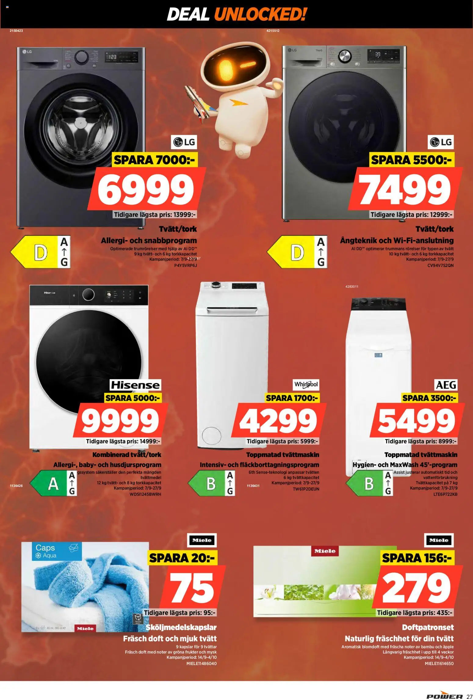 Power reklamblad aktuell från 14/09/2026 | Sida: 27 | Produkter: Kapslar, Doft, Tvättmedel, Äpple