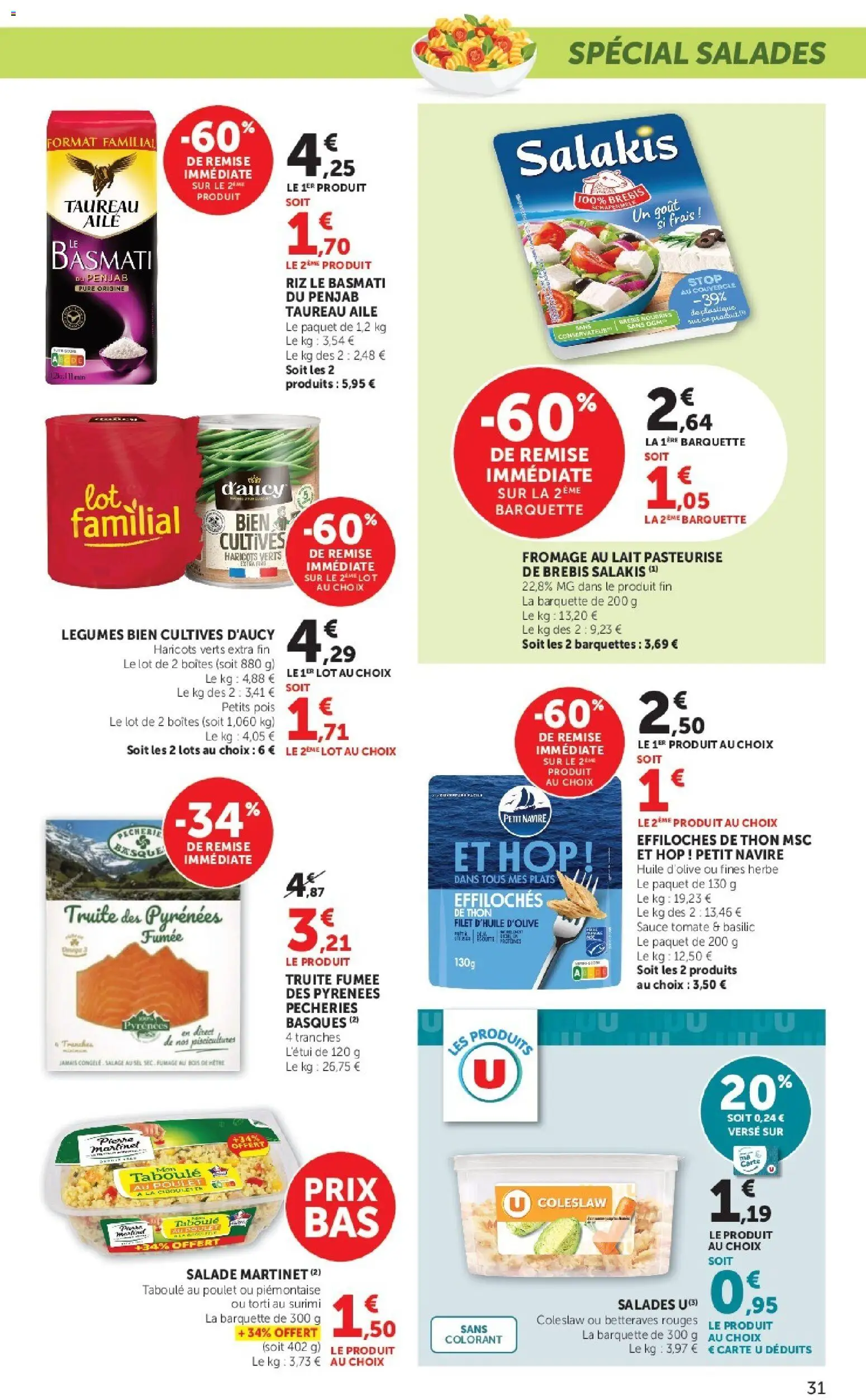 {H1} | Page: 31 | Produits: Sel, Pois, Fromage, Huile
