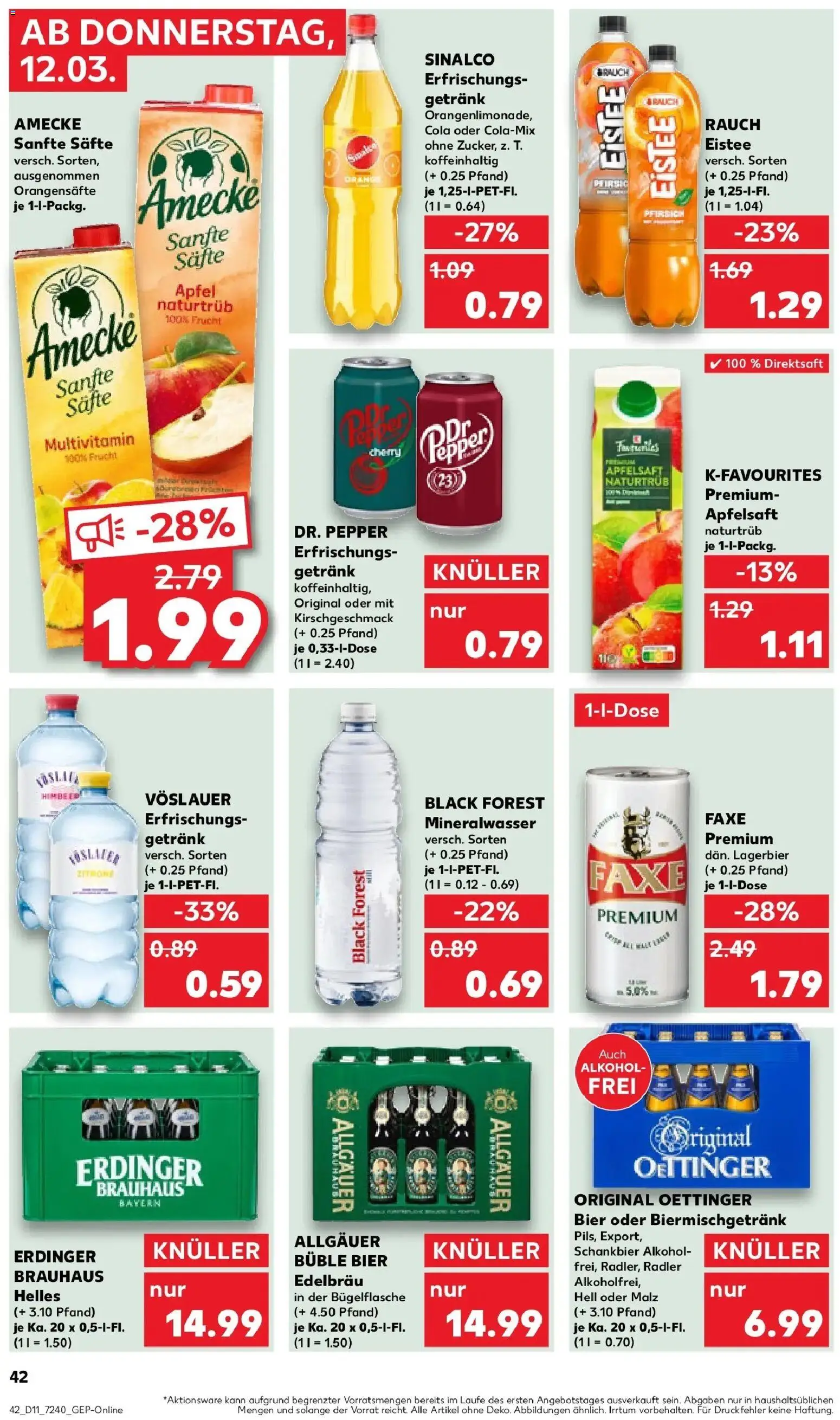 Kaufland Prospekt Iserlohn	 – gültig ab 09.03.2026 | Seite: 54 | Produkte: Sinalco, Erdinger, Apple, Radler