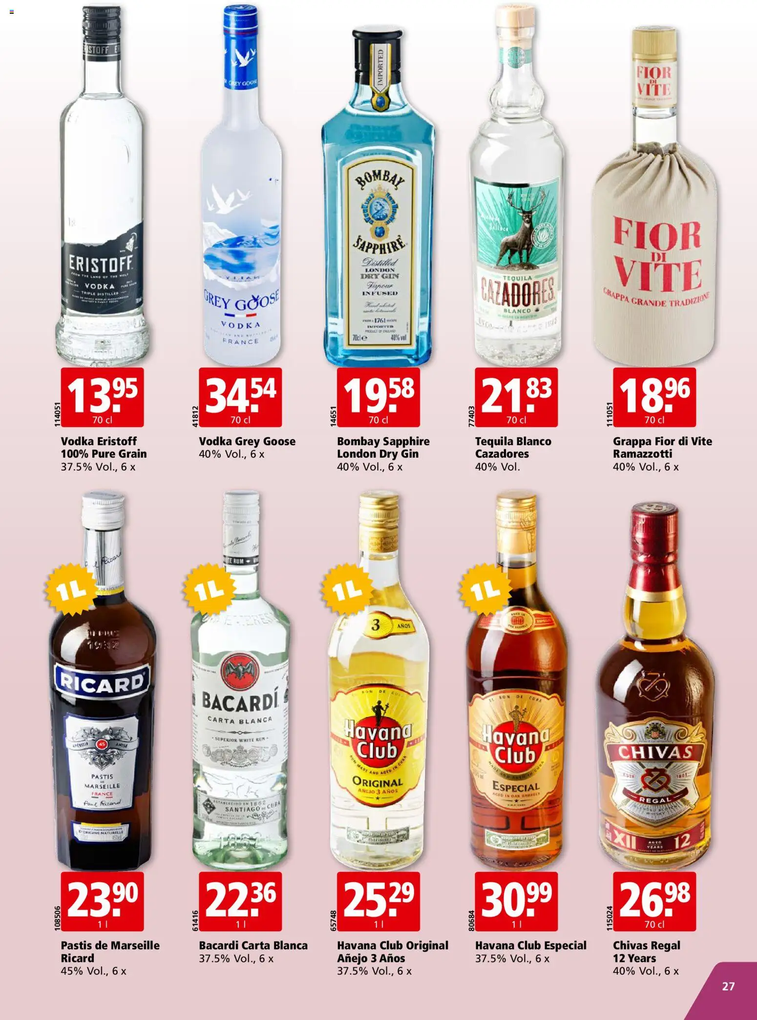 Aligro aktionen Chavannes, Matran, Genf, Sitten – gültig ab 14.09.2026 | Seite: 27 | Produkte: Regal, Gin