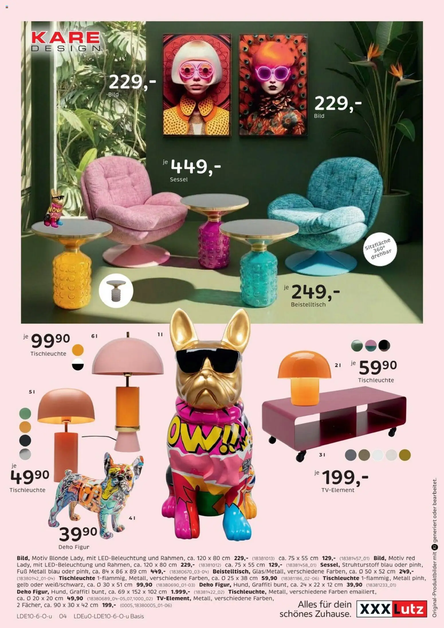 XXXLutz KARE Spezial – gültig ab 17.10.2026 | Seite: 4 | Produkte: Beistelltisch, Sessel