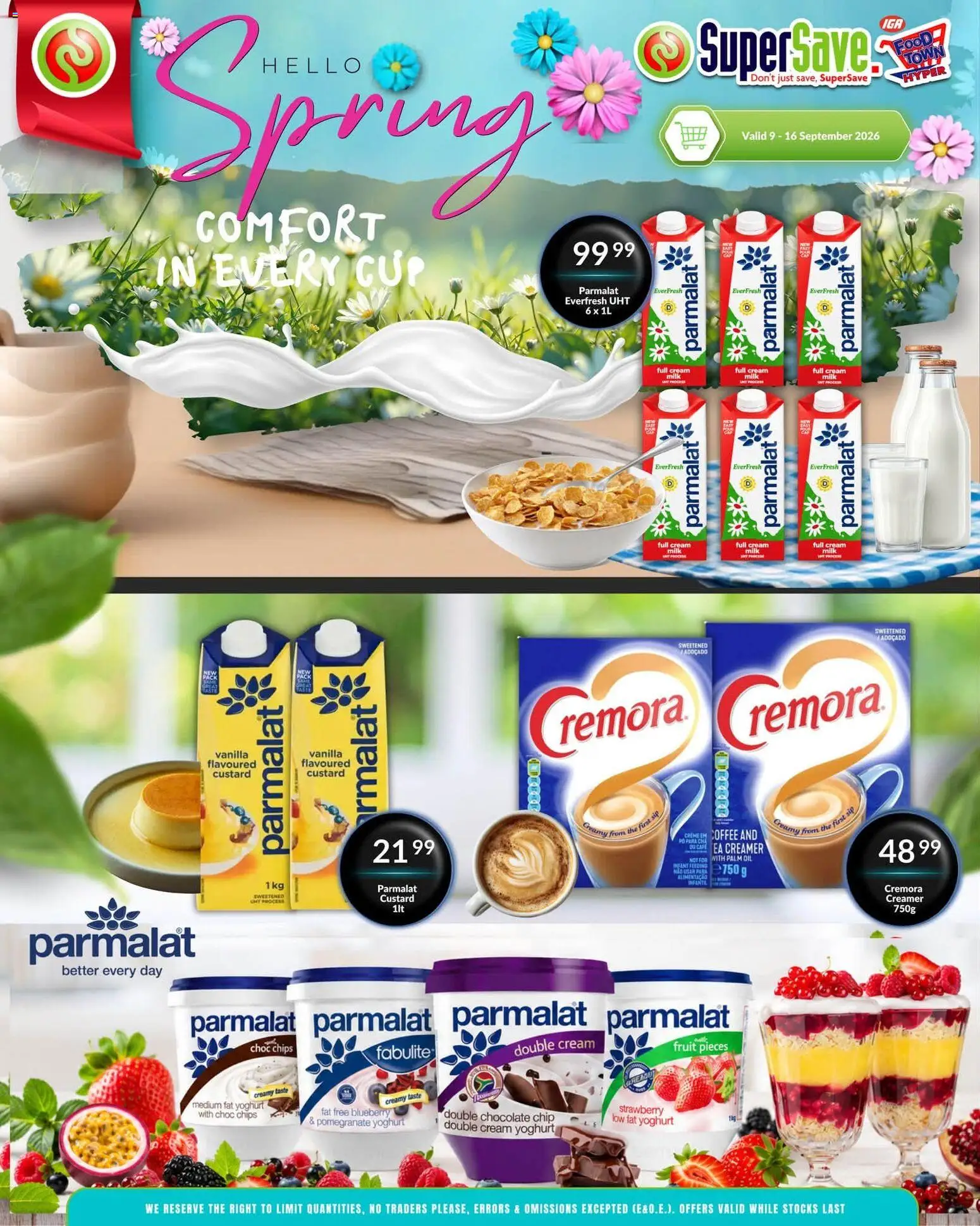 New Super Save catalogue – valid from 09/09/2026 | Page: 45 | Products: Custard, Yoghurt, Milk, Chocolate