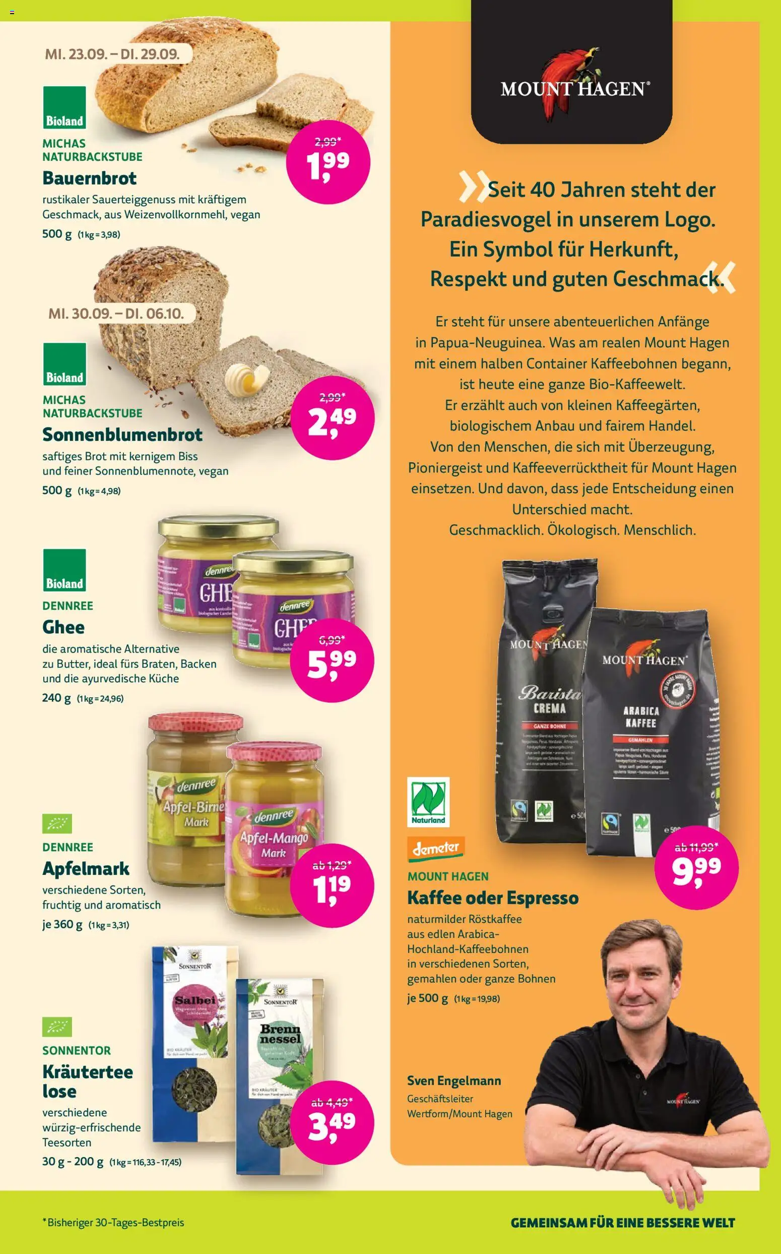 Denns BioMarkt Angebote – gültig ab 23.09.2026 | Seite: 11 | Produkte: Kaffee, Küche, Kräutertee, Brot