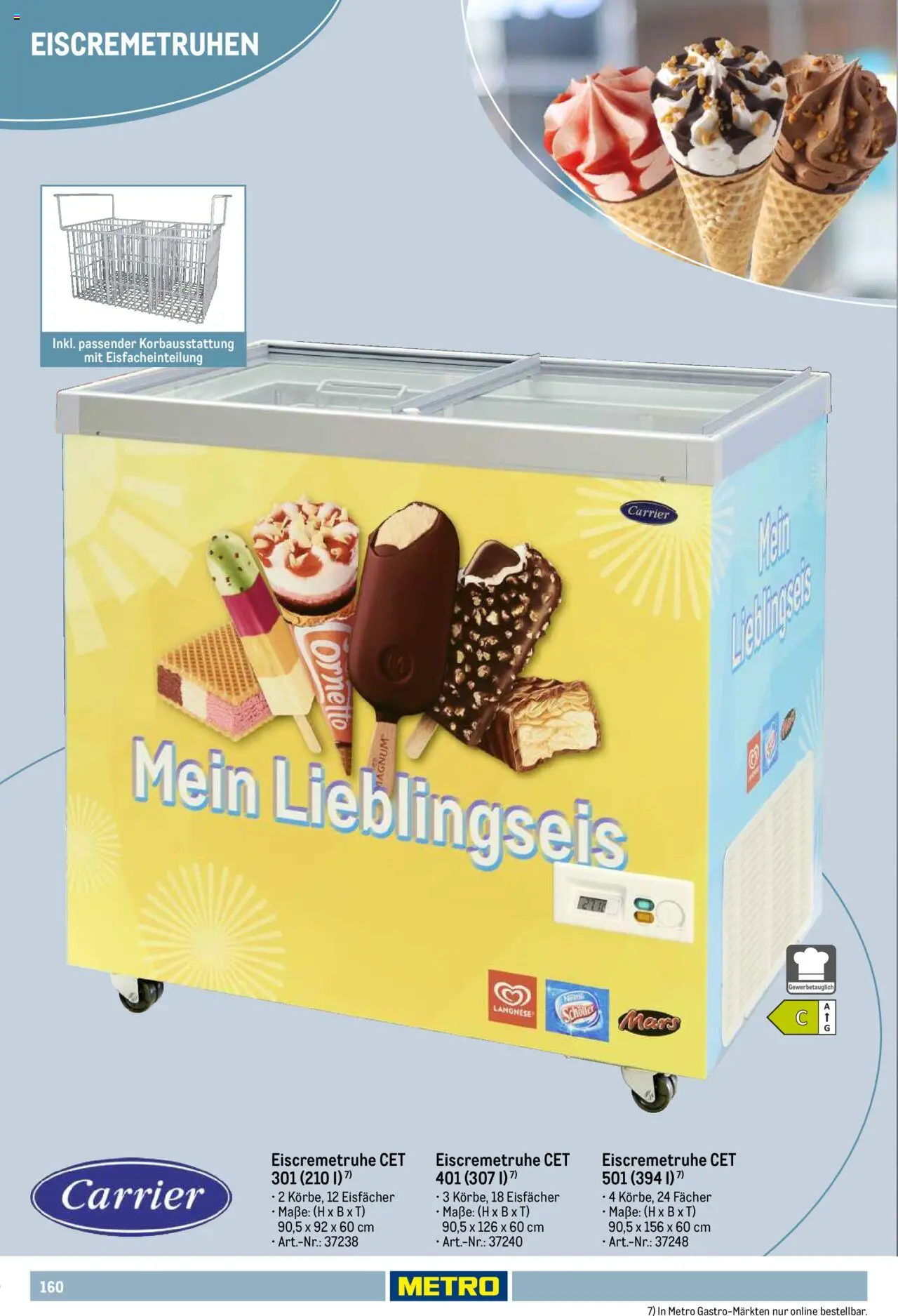 Metro Non Food Sortiment – gültig ab 01.10.2025 | Seite: 160 | Produkte: Langnese, Mars