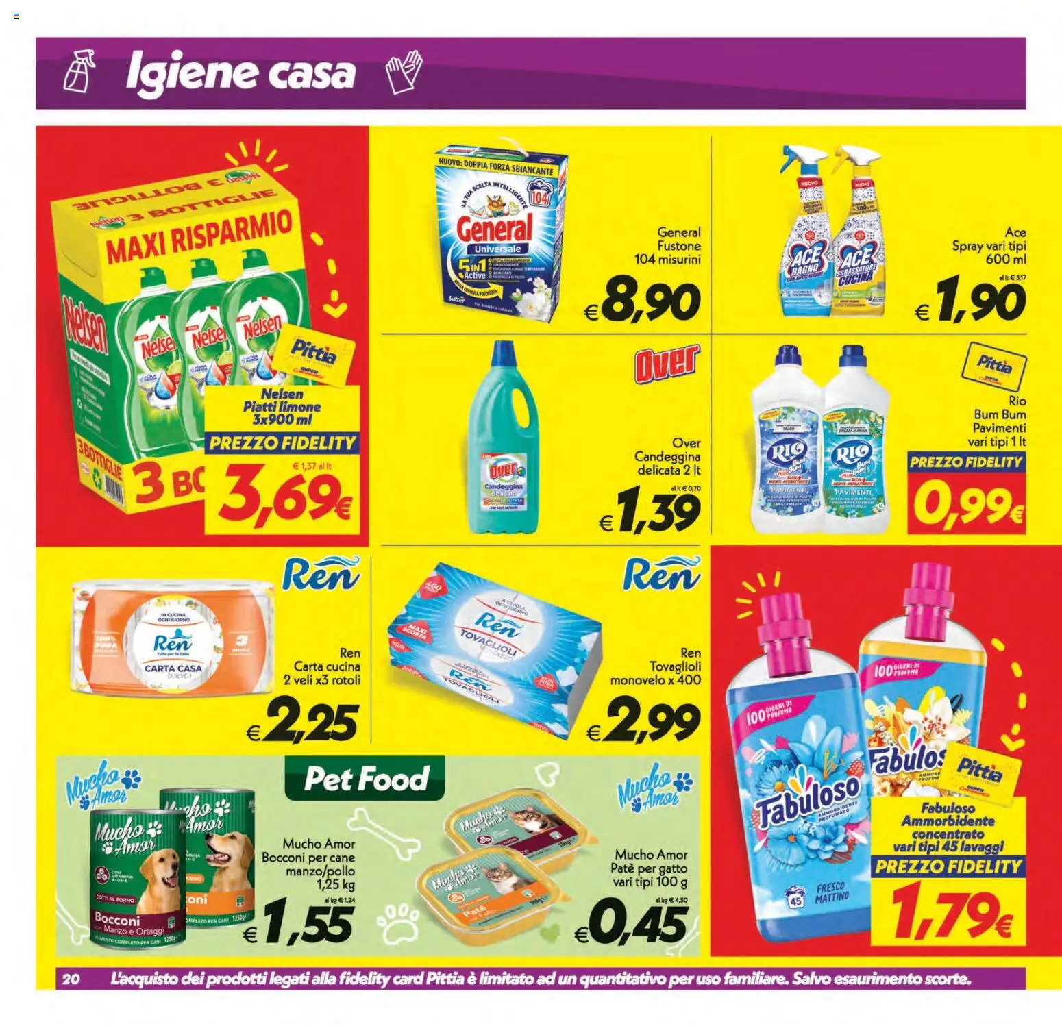 Volantino SuperConveniente del 01/09/2026 | Pagina: 20 | Prodotti: Paté, Ammorbidente, Manzo, Limone