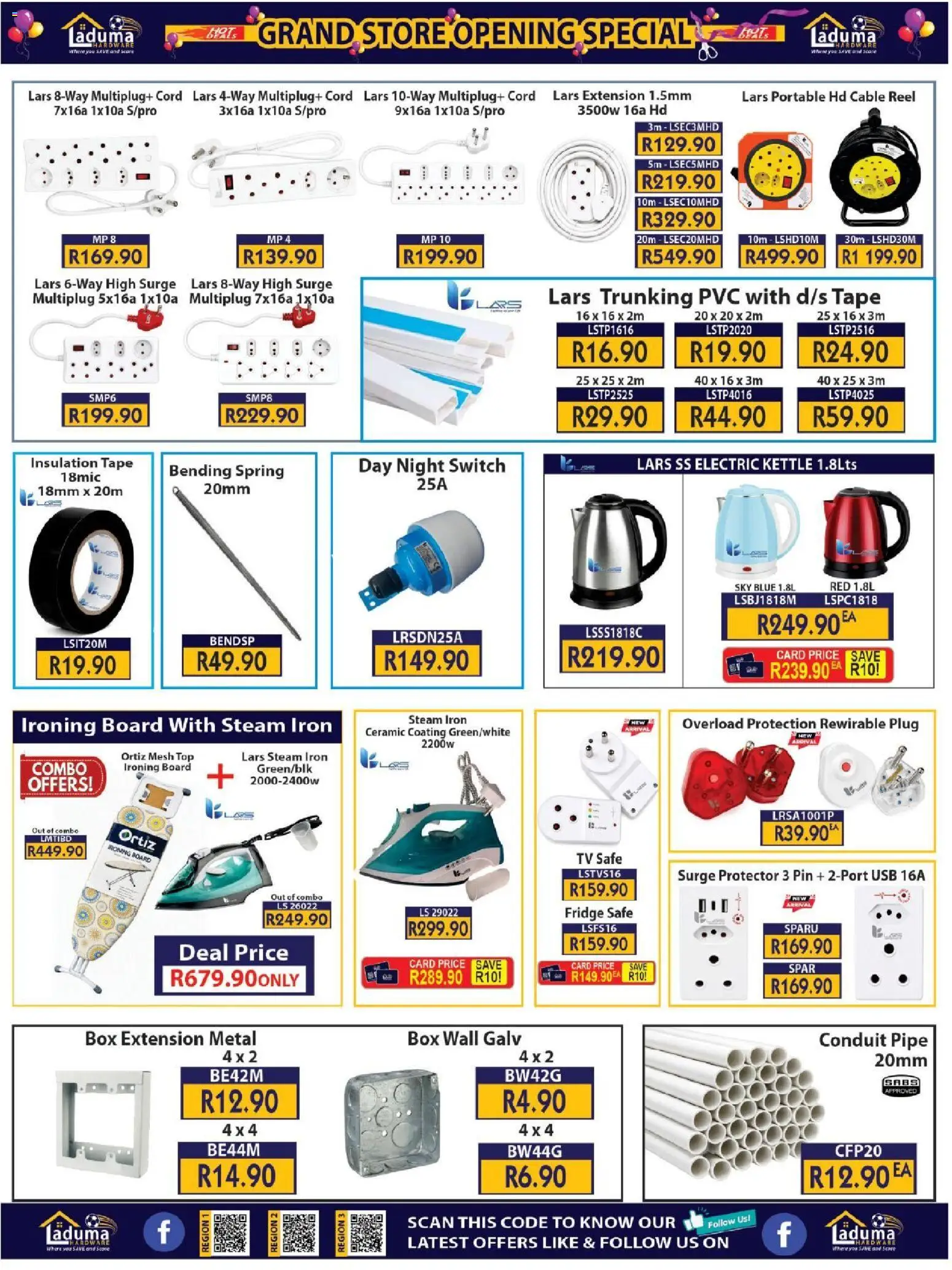 New Laduma Hardware catalogue – valid from 23/09/2026 | Page: 16 | Products: Cable, USB, Ironing board, Fridge