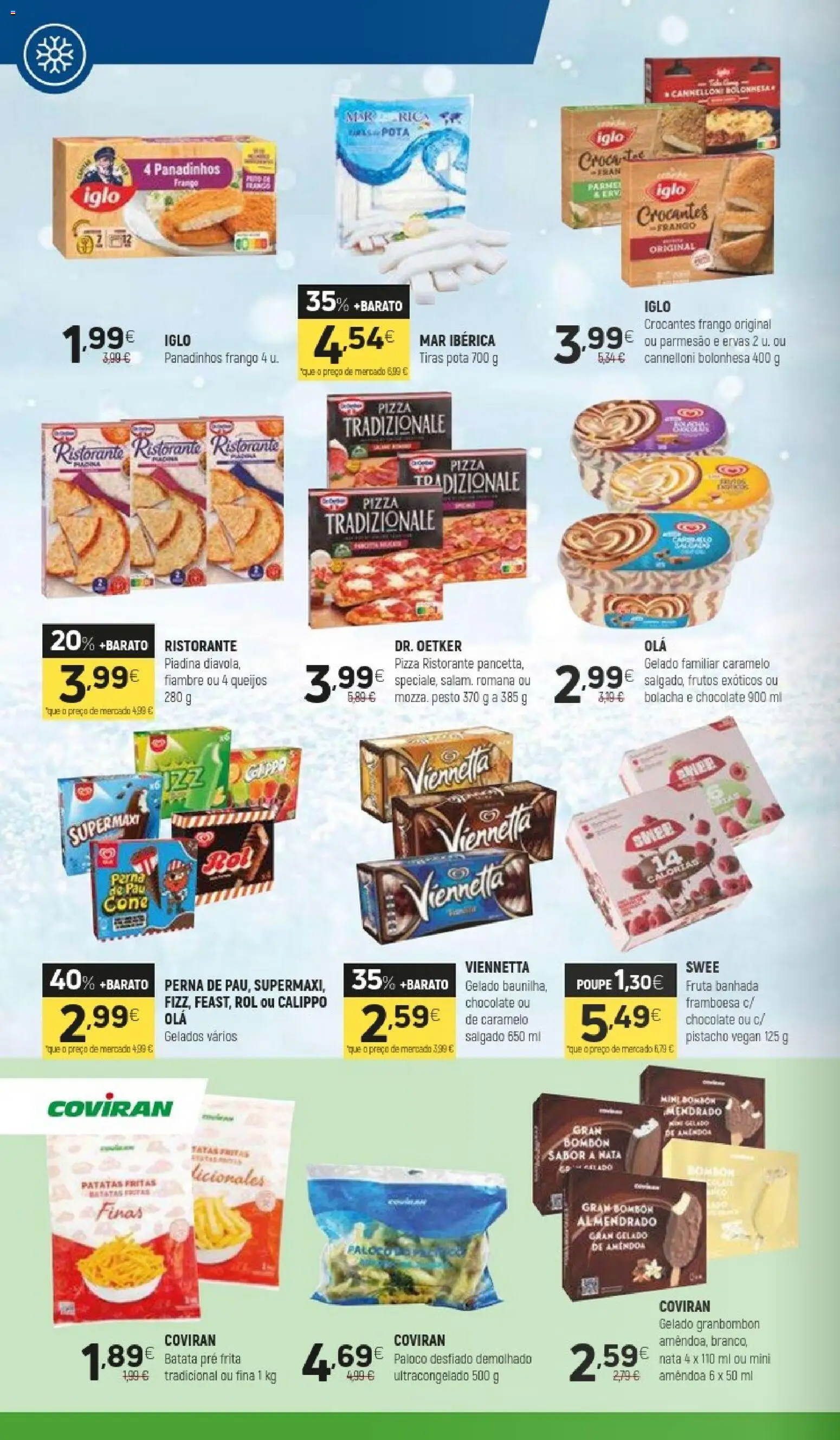 Coviran folheto │ válido de 28/07/2026 | Página: 6 | Produtos: Batata, Gelado, Chocolate, Pizza
