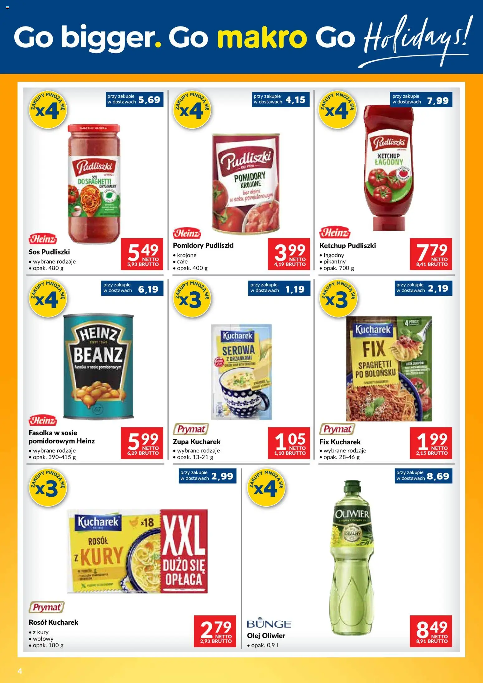 Makro gazetka - Wygraj Podróż od 18.08.2026 | Strona: 4 | Produkty: Ketchup, Zupa, Olej, Sos
