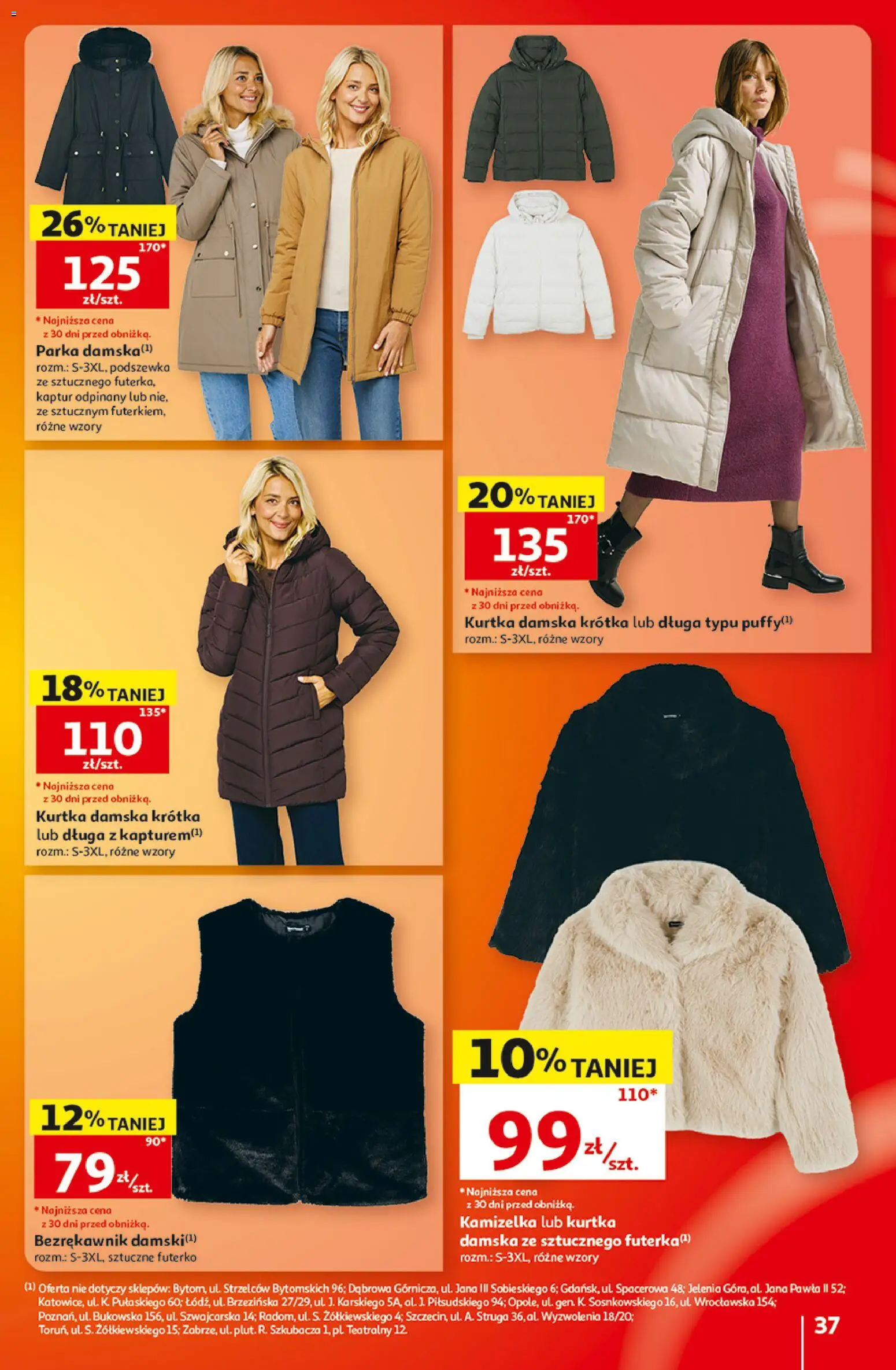 Auchan gazetka - Hipermarket od 22.10.2026 | Strona: 37 | Produkty: Bezrękawnik, Kamizelka, Kurtka