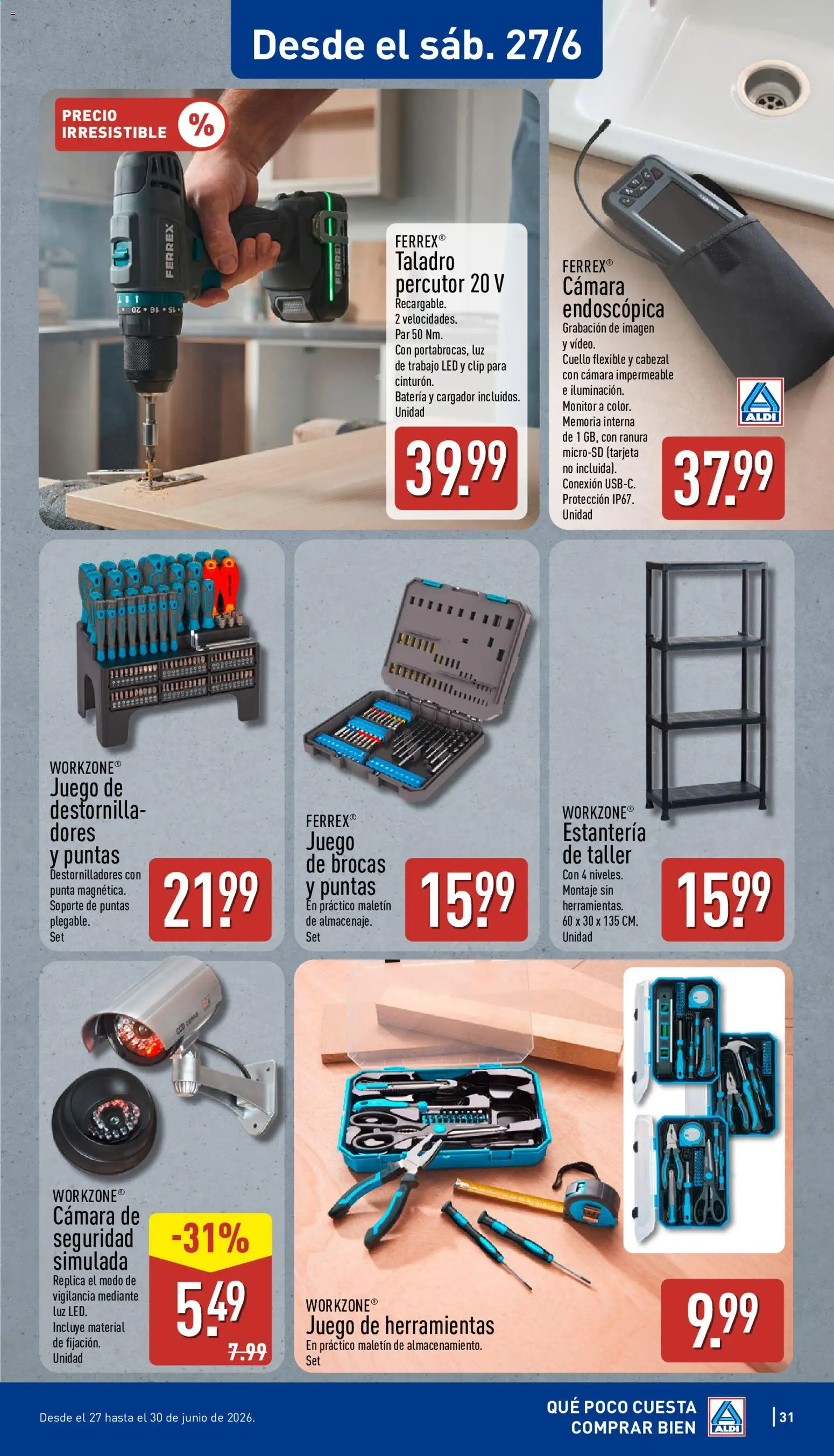 Aldi folleto Canarias │ válido desde el 22.06.2026 | Página: 31 | Productos: Monitor, Video, Cámara, Batería