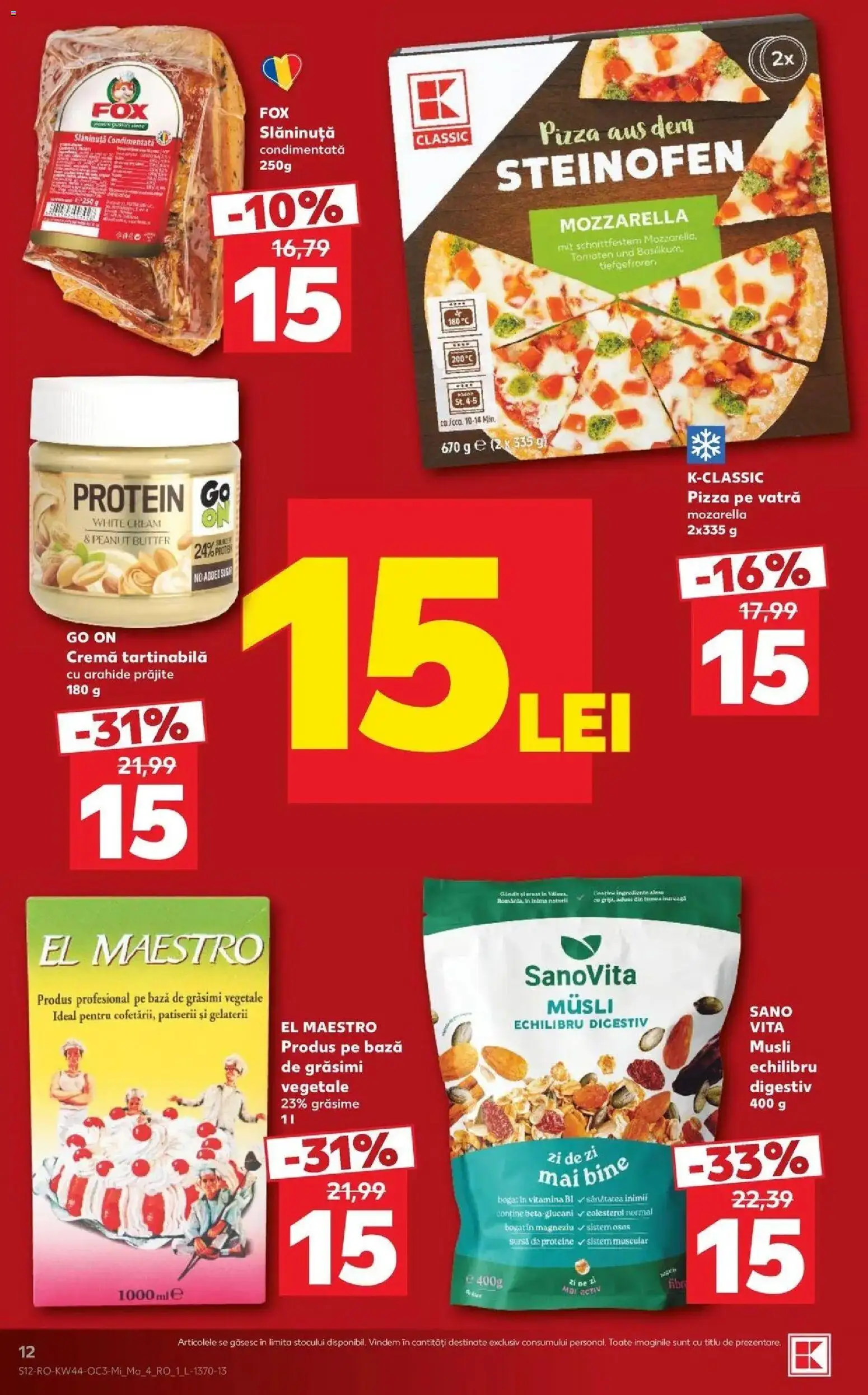 Kaufland Rădăuți 28.10.2026 - Revista si Oferta | Pagină: 12 | Produse: Vită, Mozzarella, Cremă, Pizza