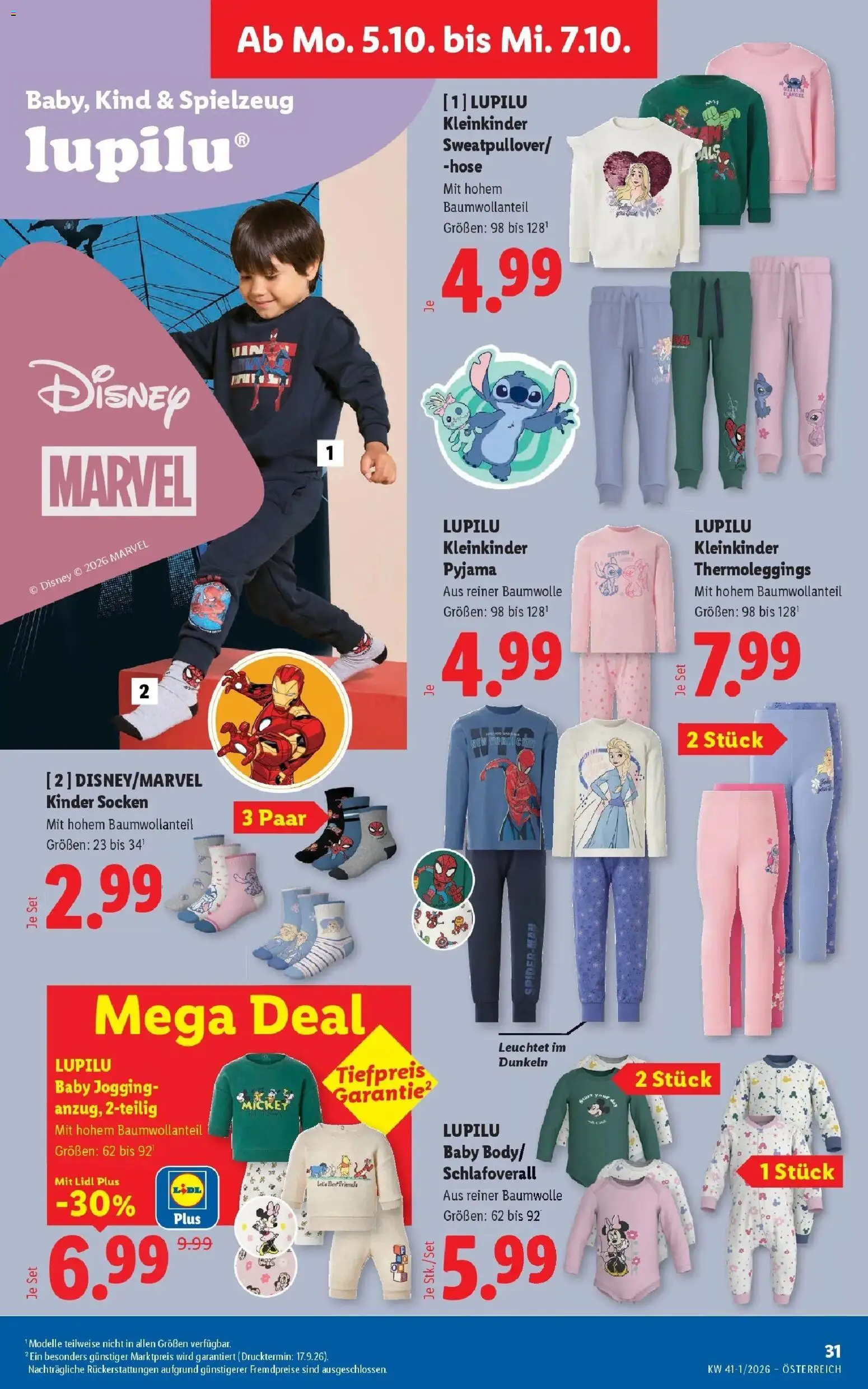 Lidl Flugblatt - Fohnsdorf ab 27.09.2026 - Angebote ab donnerstag | Seite: 36 | Produkte: Hose, Socken, Pyjama, Leggings