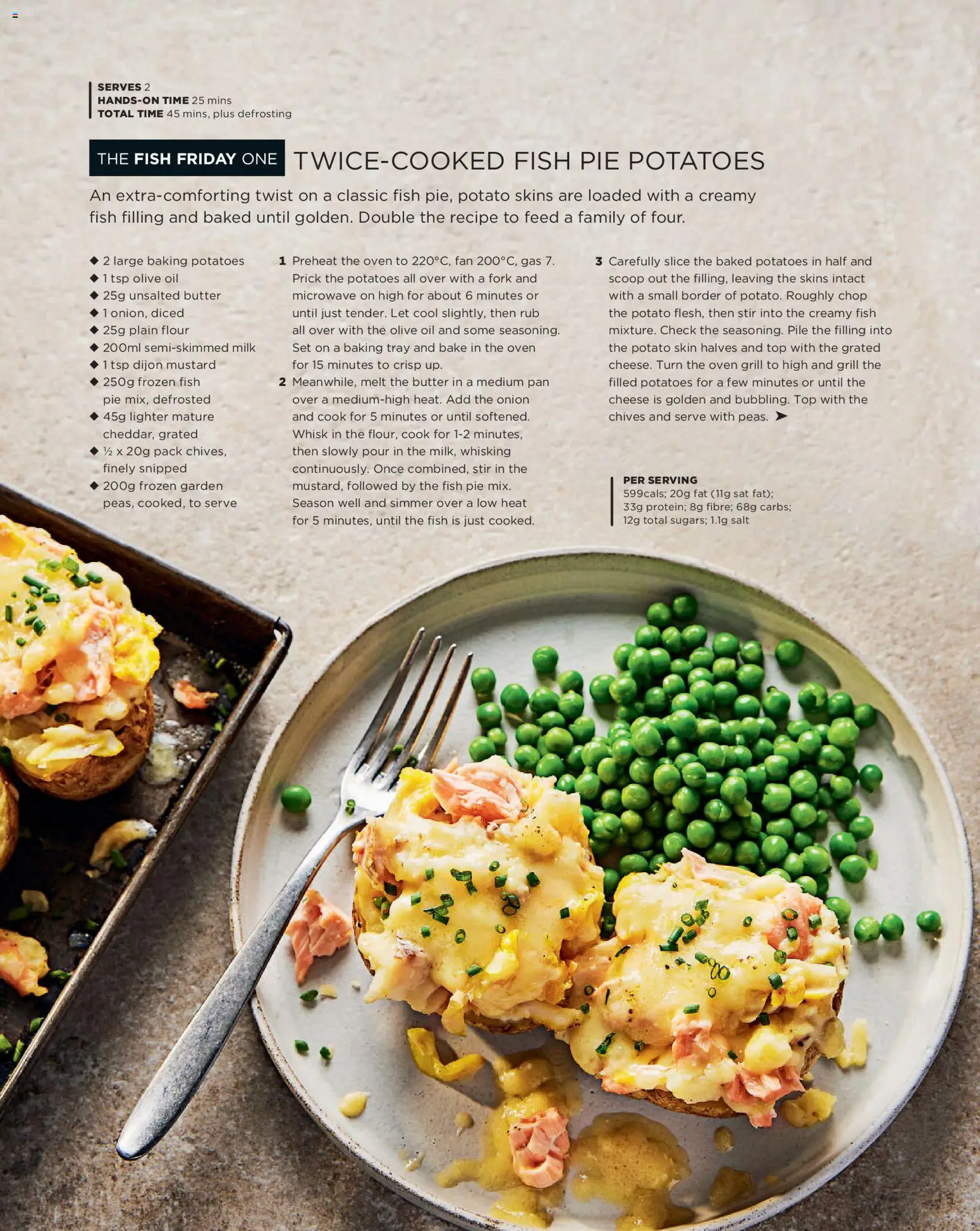 {H1} | Page: 15 | Products: Flour, Baking tray, Fish, Potatoes
