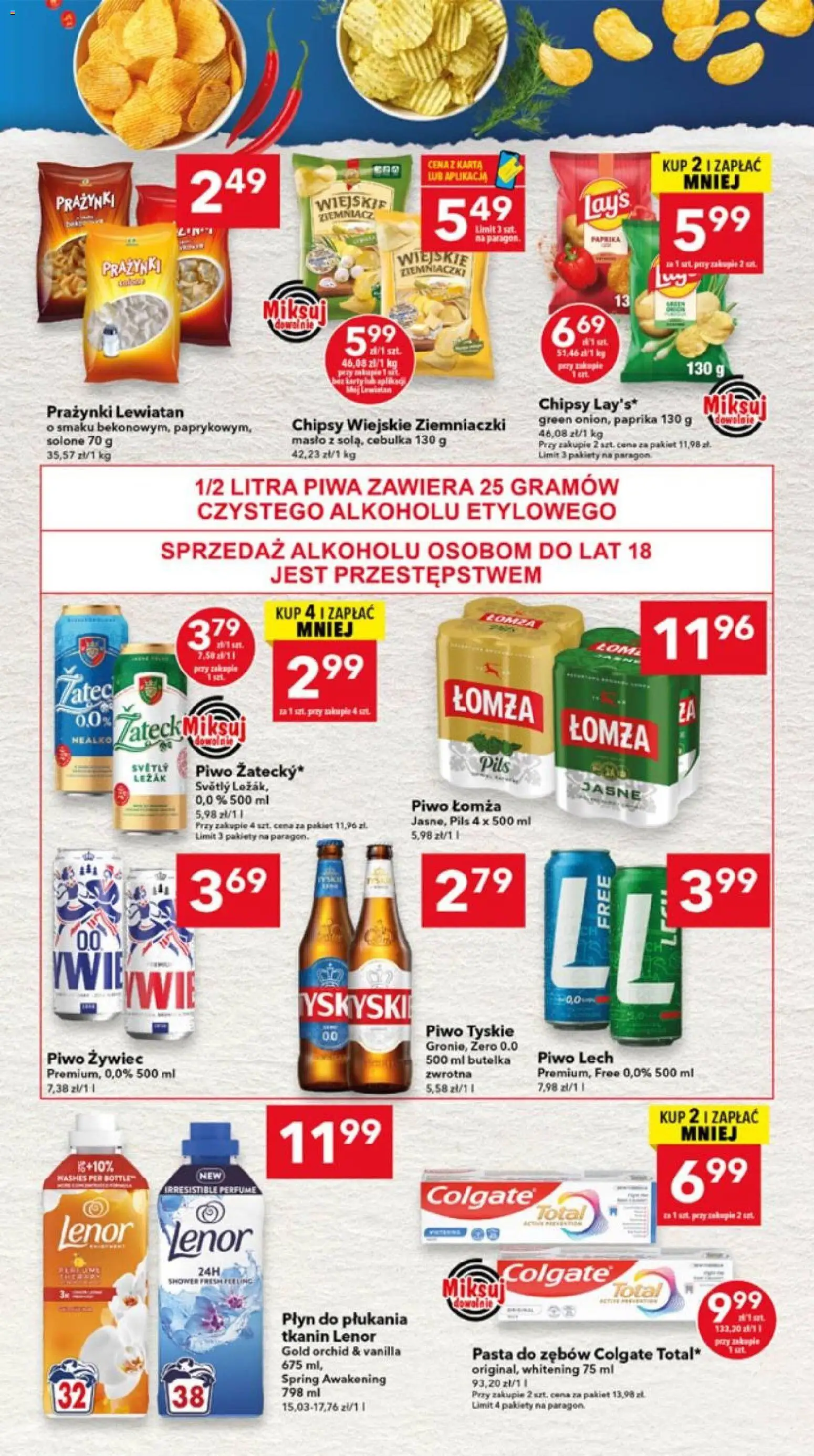 Lewiatan gazetka - Lublin od 24.09.2026 | Strona: 7 | Produkty: Piwo tyskie, Płyn do płukania, Lech, Piwo
