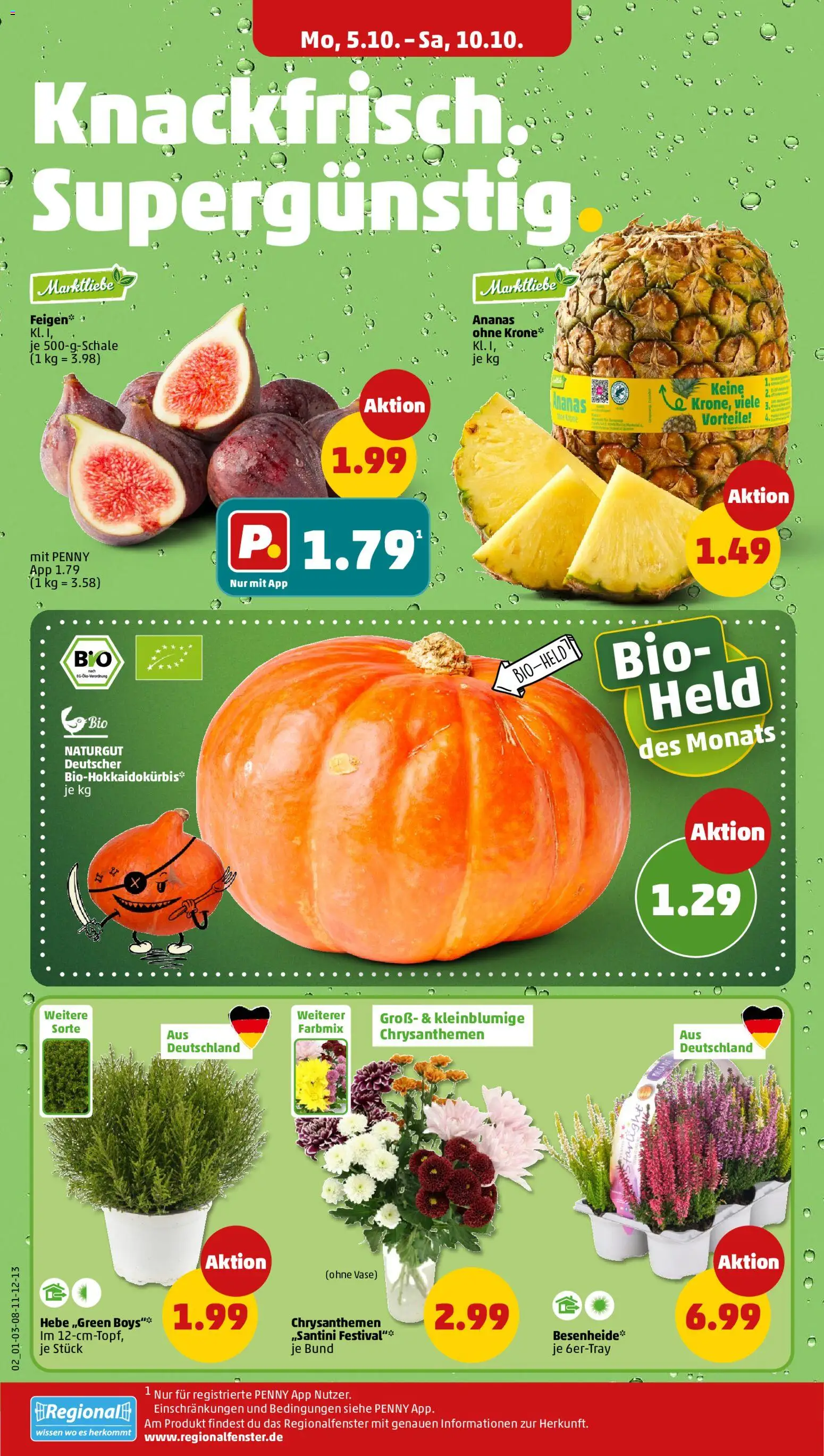 Penny Prospekt – gültig ab 05.10.2026 | Seite: 4 | Produkte: Vase, Ananas