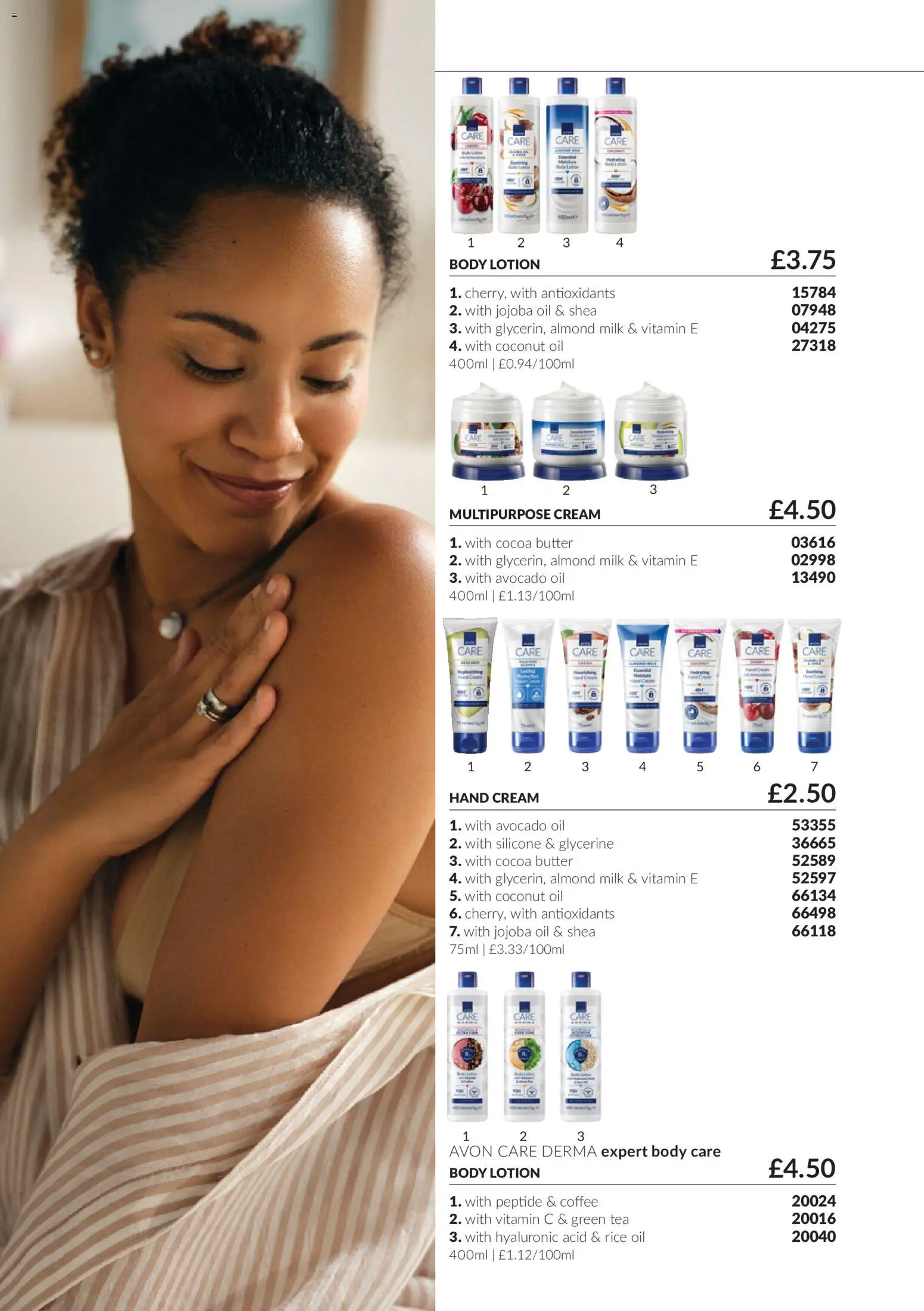 {H1} | Page: 154 | Products: Avocado oil, Milk, Cream, Green tea