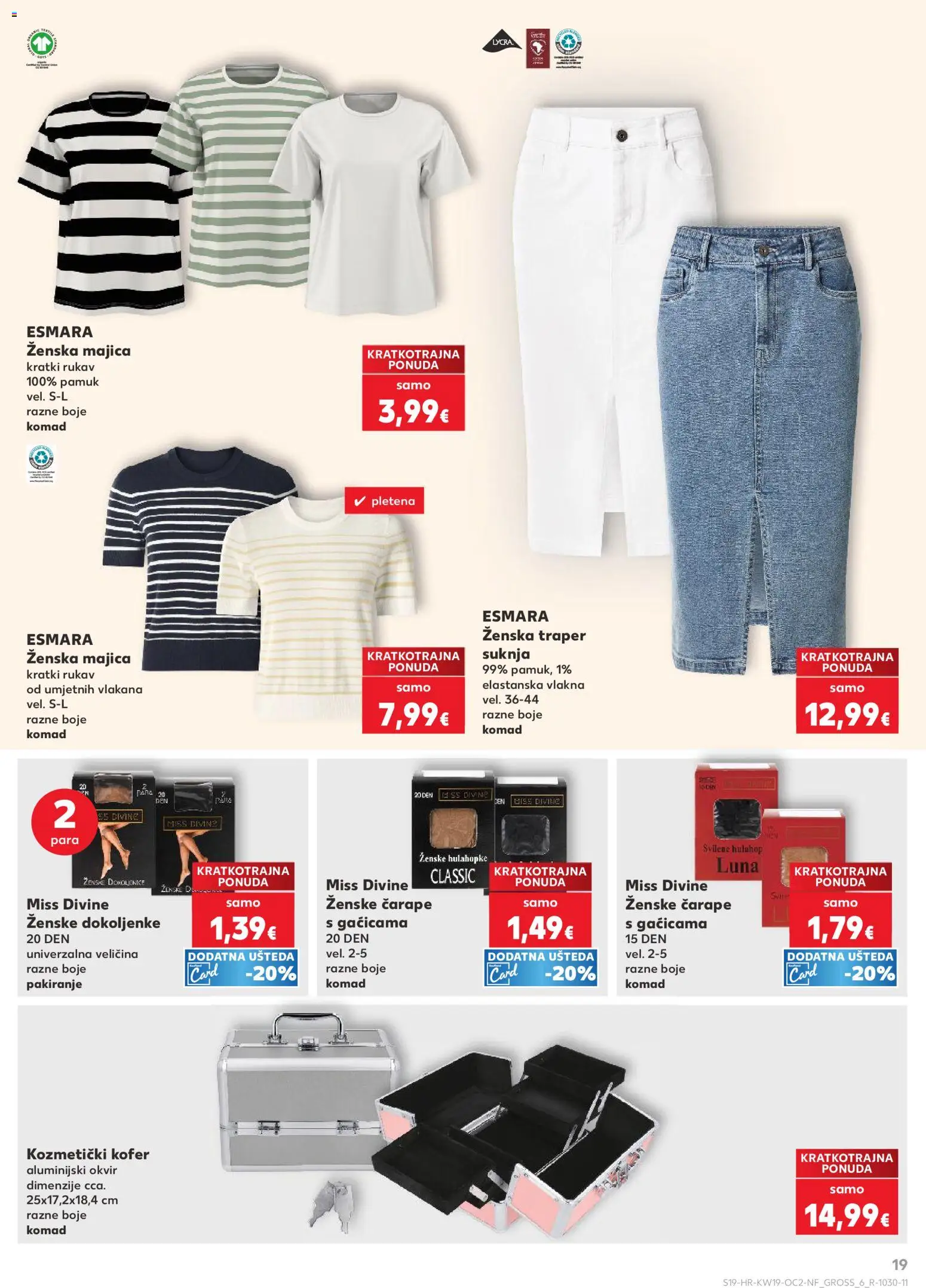 Kaufland katalog | vrijedi od 06.05.2026 | Stranica: 19 | Proizvodi: Majica, Čaše, Čarape, Hulahopke
