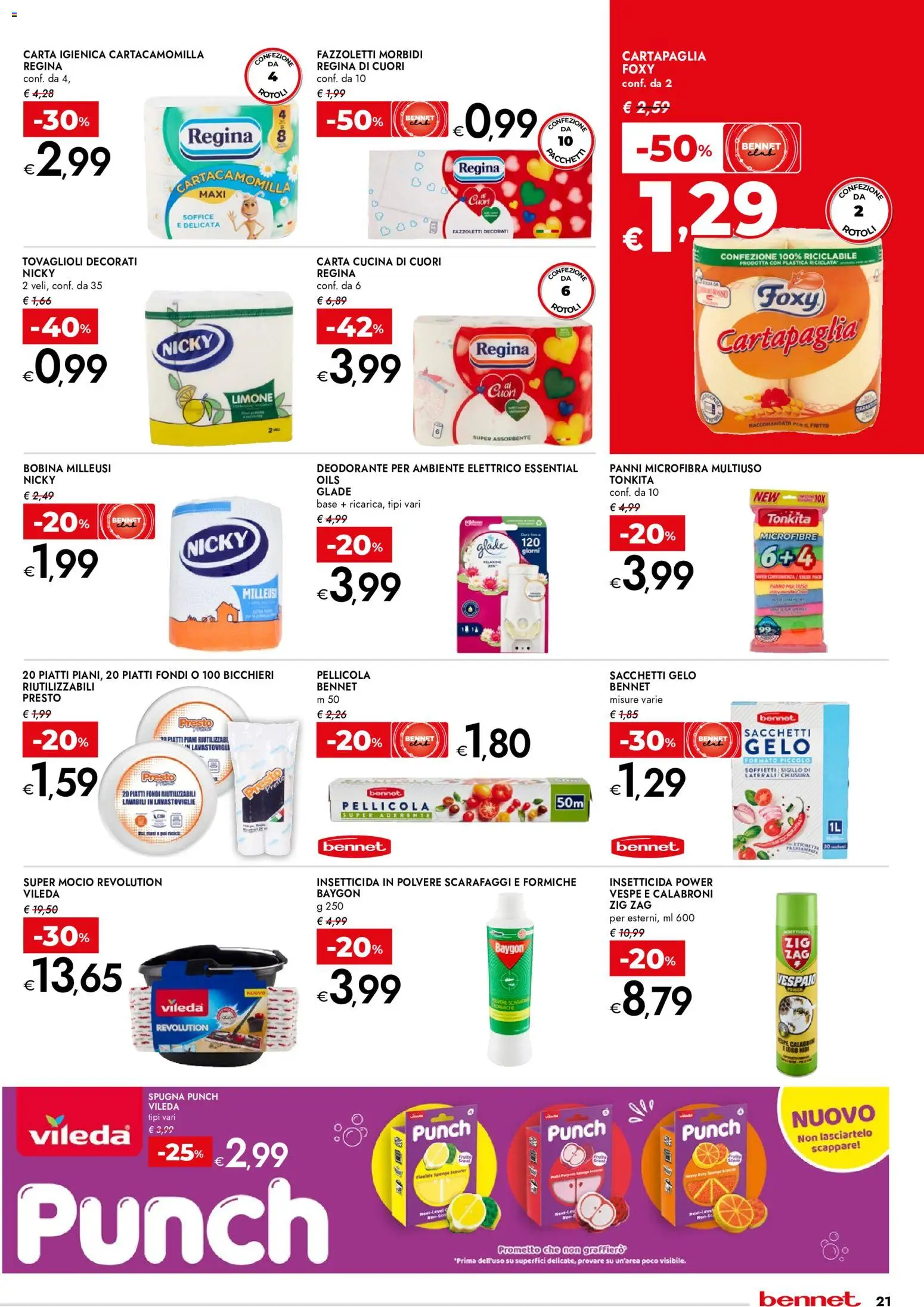 Volantino bennet del 13/08/2026 | Pagina: 21 | Prodotti: Piatti, Limone, Lavastoviglie, Insetticida