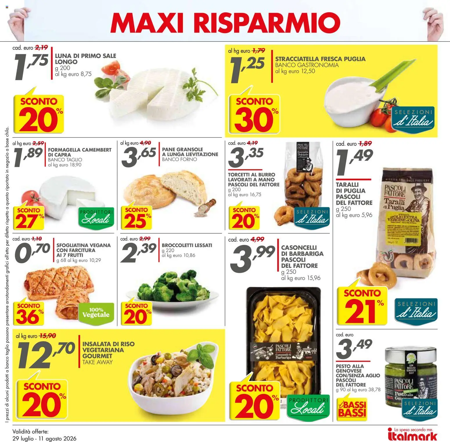 Volantino Italmark del 29/07/2026 | Pagina: 15 | Prodotti: Riso, Aglio, Forno, Stracciatella