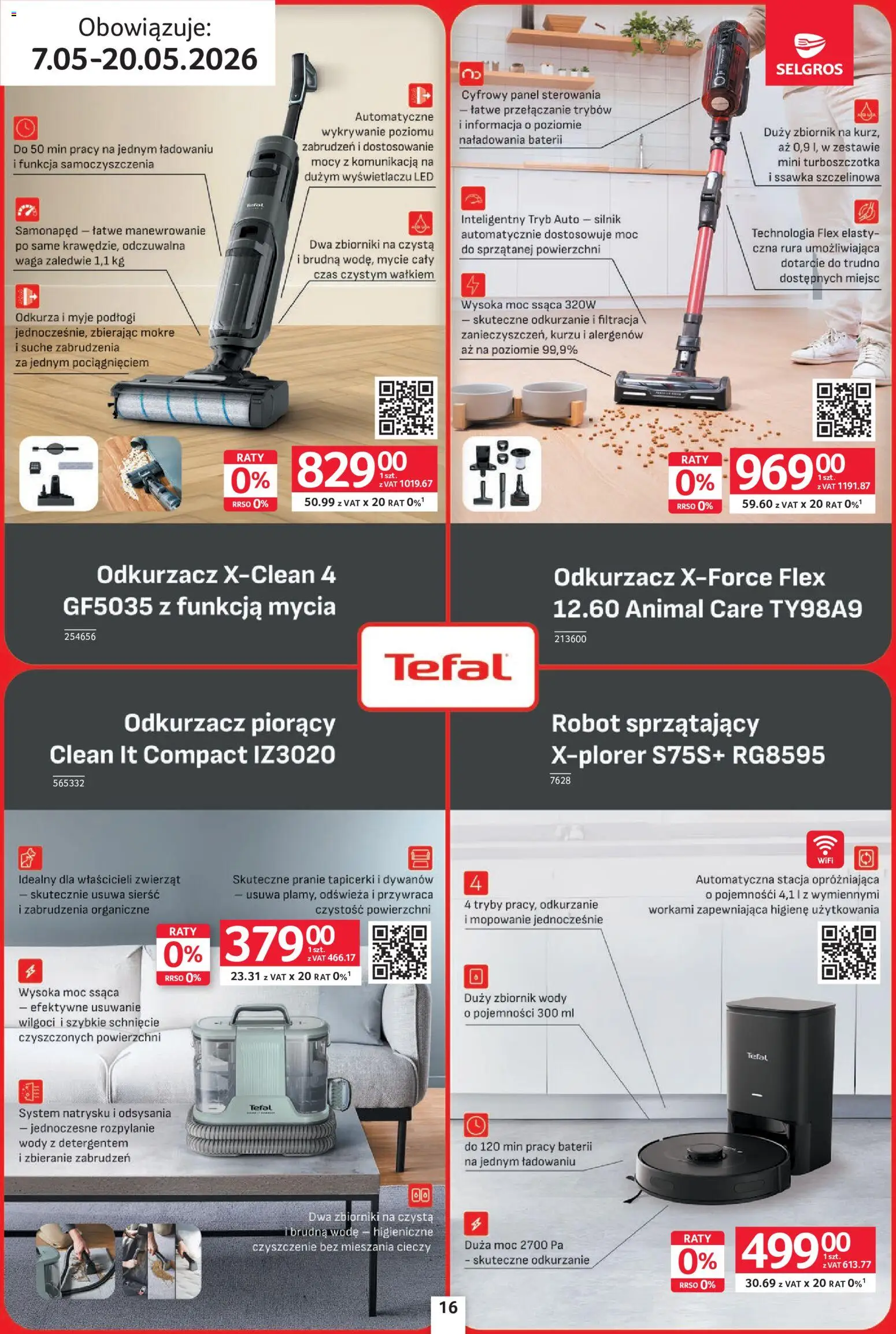 Selgros cash&carry gazetka - Elektro AGD od 07.05.2026 | Strona: 16 | Produkty: Waga, Odkurzacz, Robot, Robot sprzątający